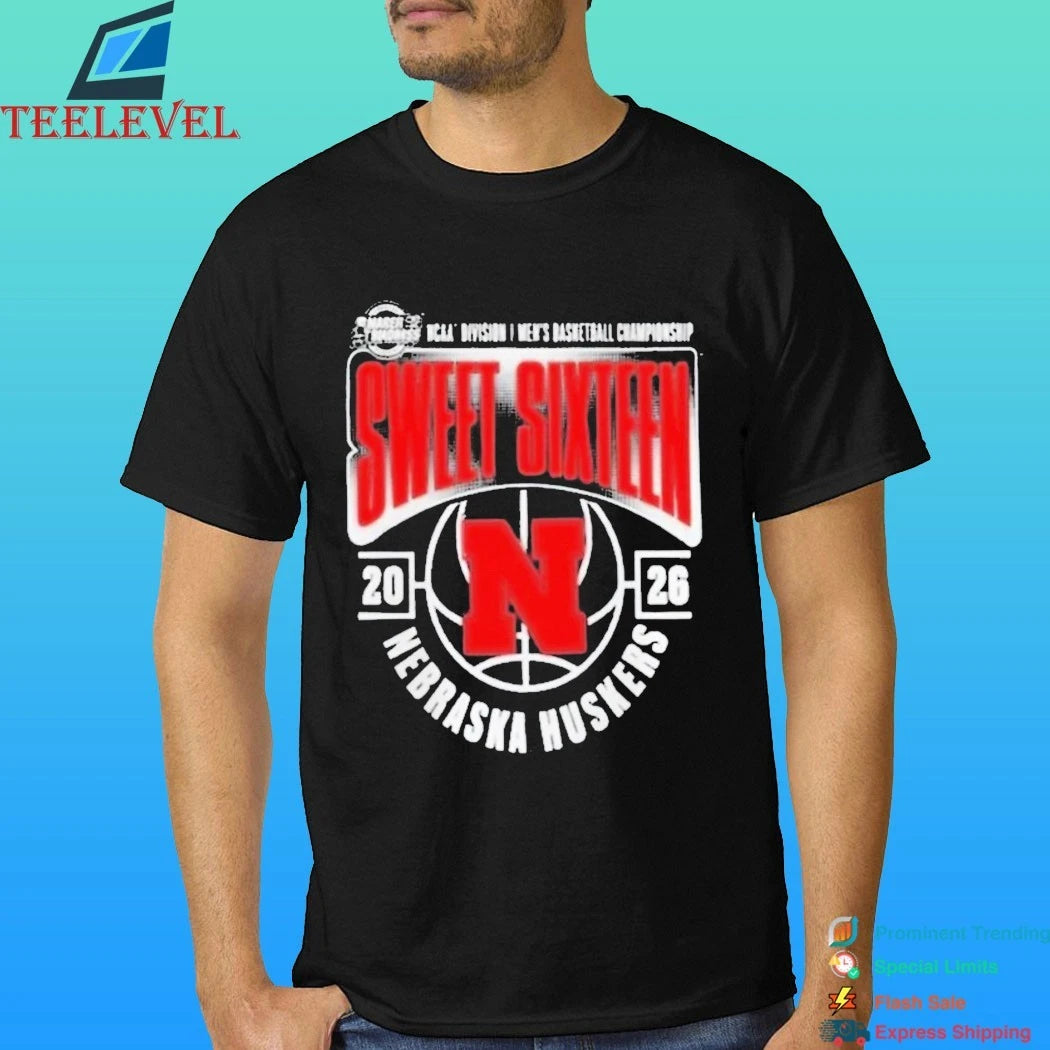Nebraska Huskers 2026 Ncaa Men’s Basketball Tournament March Madness Sweet 16 Shirt