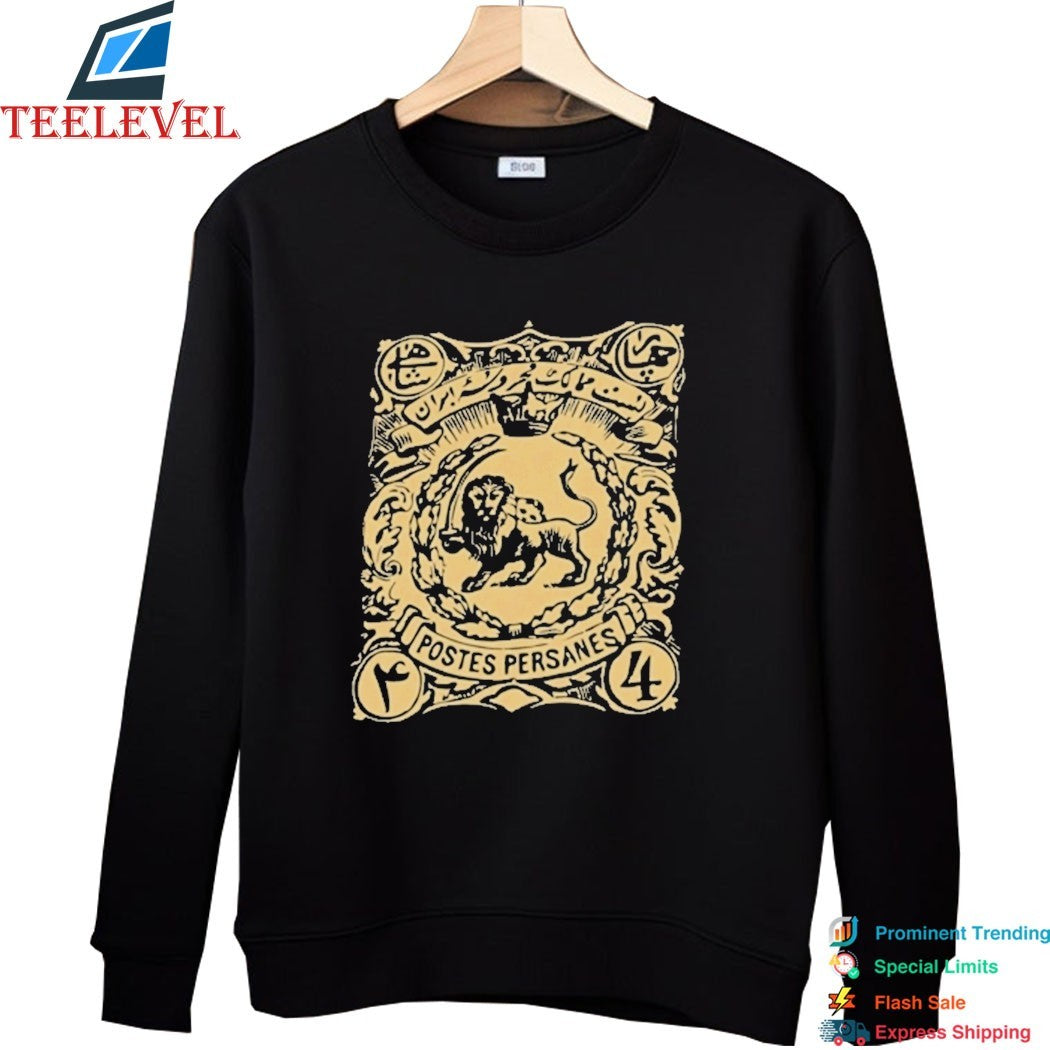 Persian Lion Stamp Iranian Heritage Historic Lion And Sun Emblem Shirt