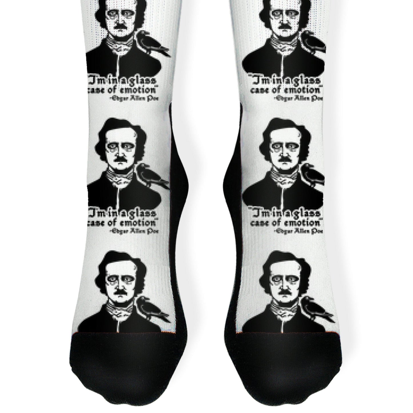 Poe in a Glass Case of Emotion Socks