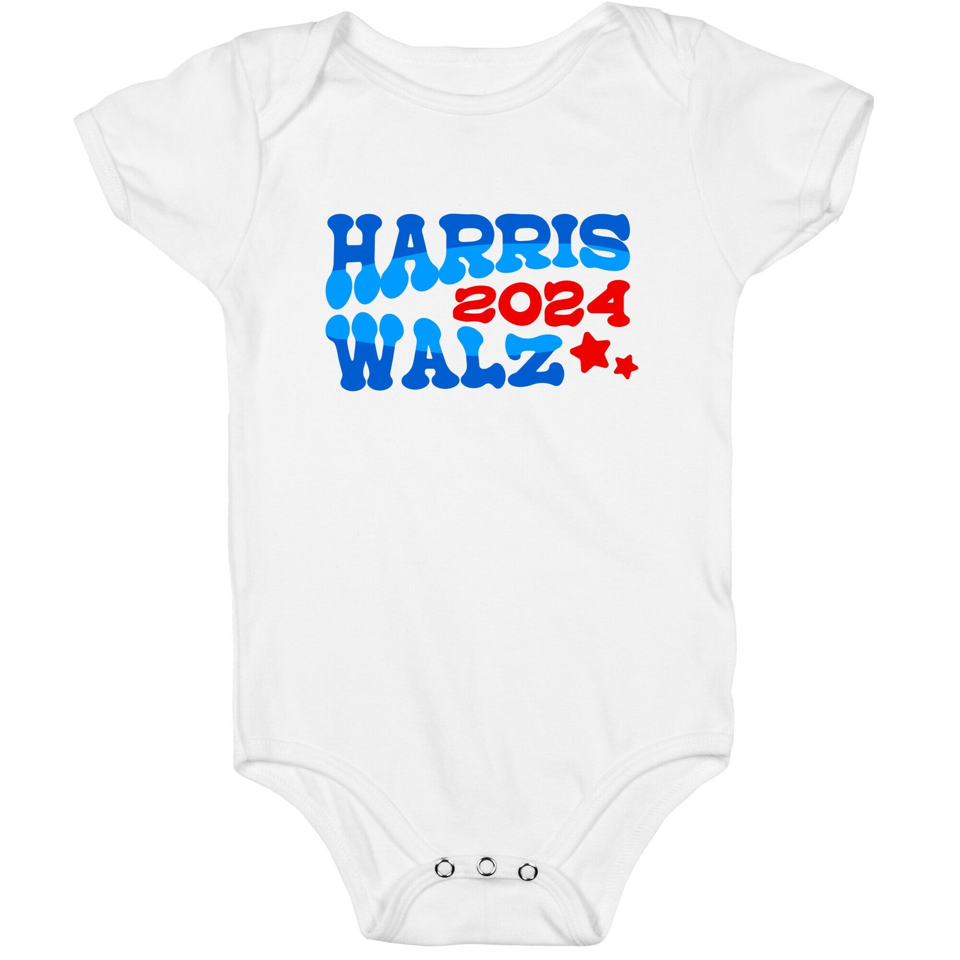 Harris Walz 2024 Retro Text Baby One-Piece