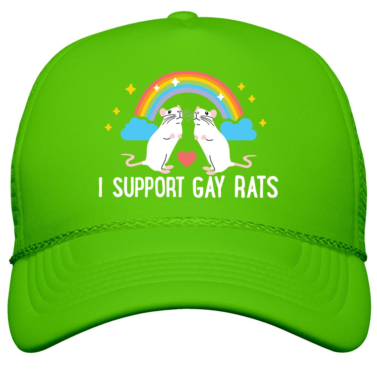 I Support Gay Rats Snapback Trucker Hat
