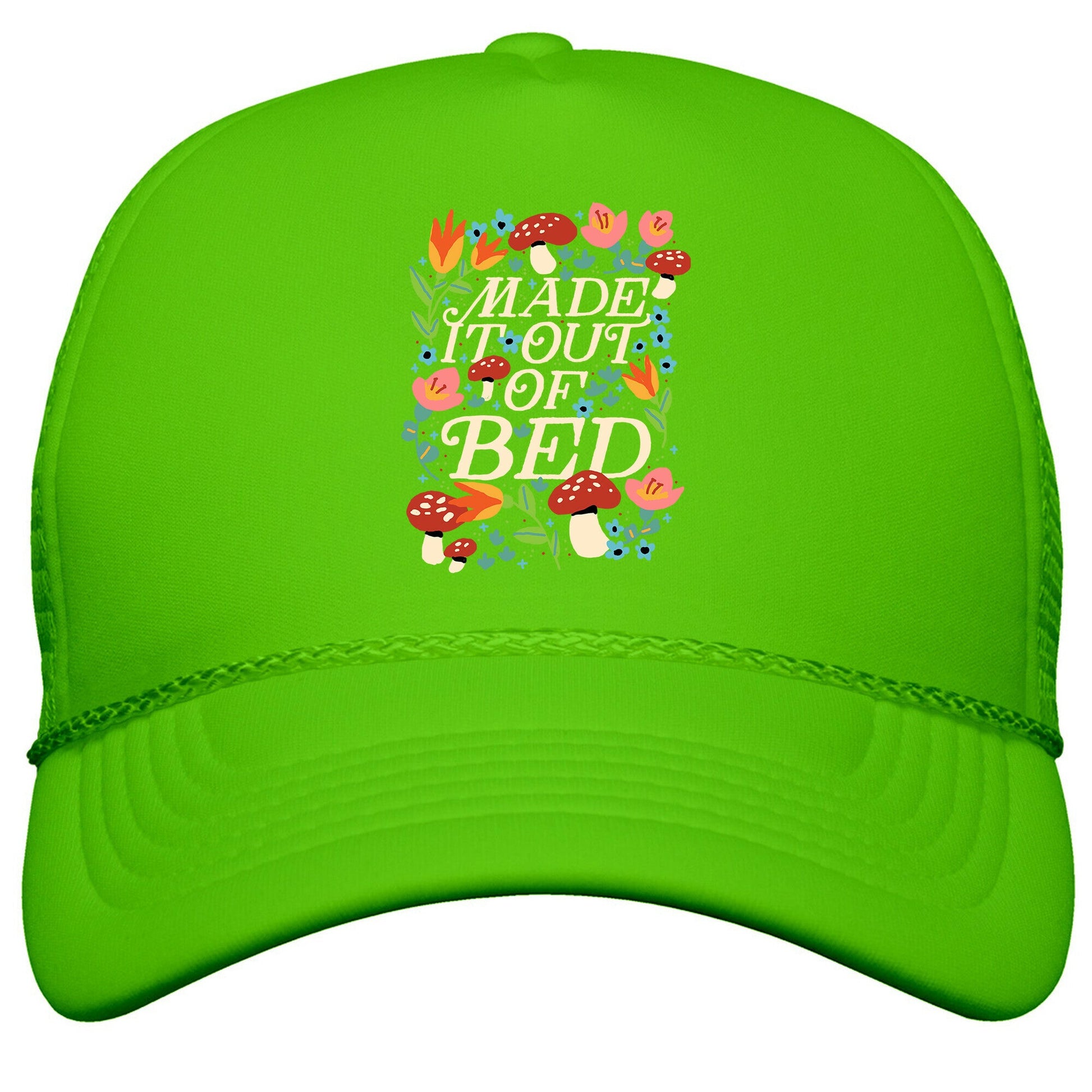 Made It Out Of Bed \(Floral\) Snapback Trucker Hat