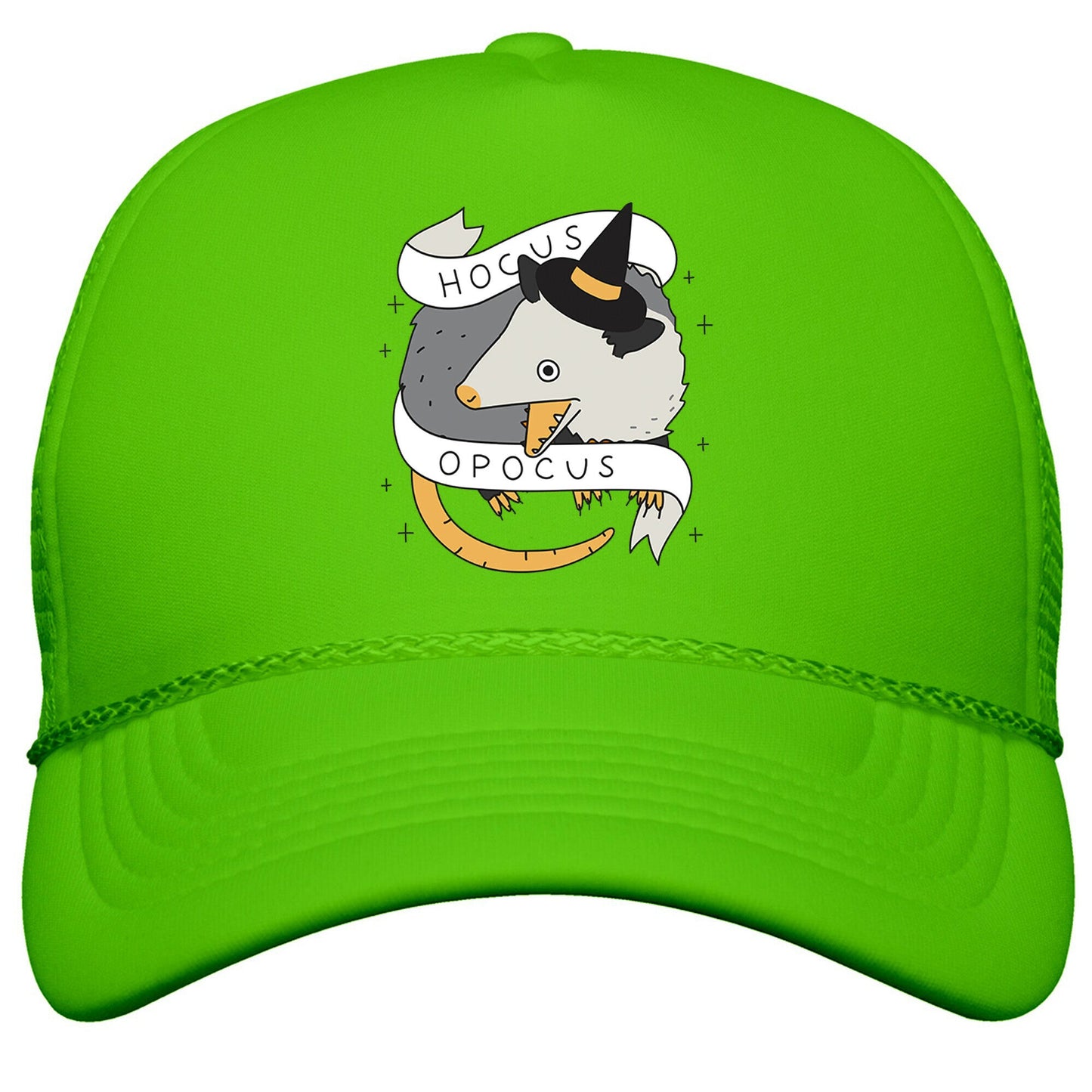 Hocus Opocus Opossum Snapback Trucker Hat