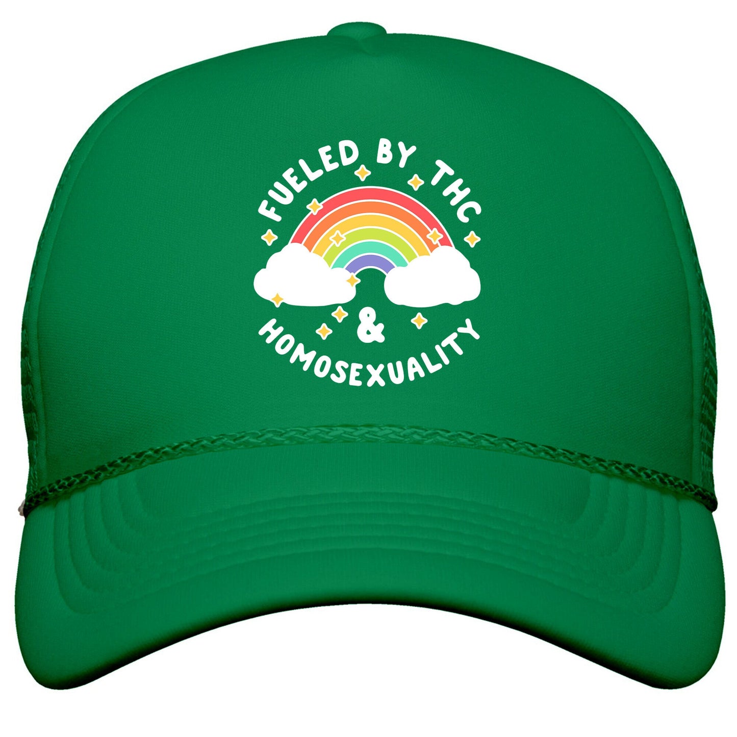 Fueled By THC & Homosexuality Snapback Trucker Hat