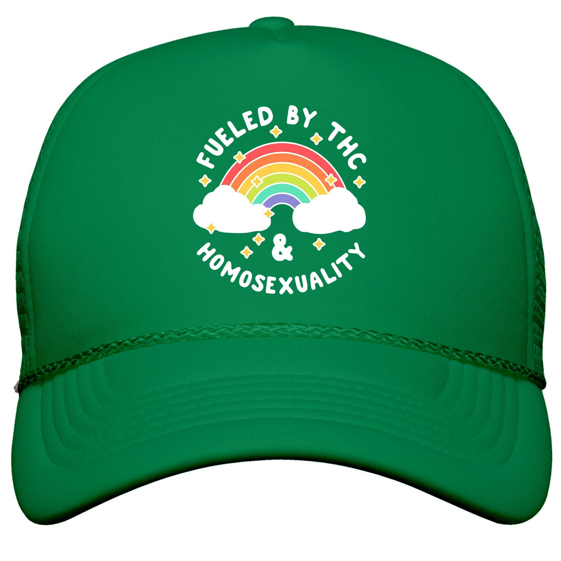 Fueled By THC & Homosexuality Snapback Trucker Hat