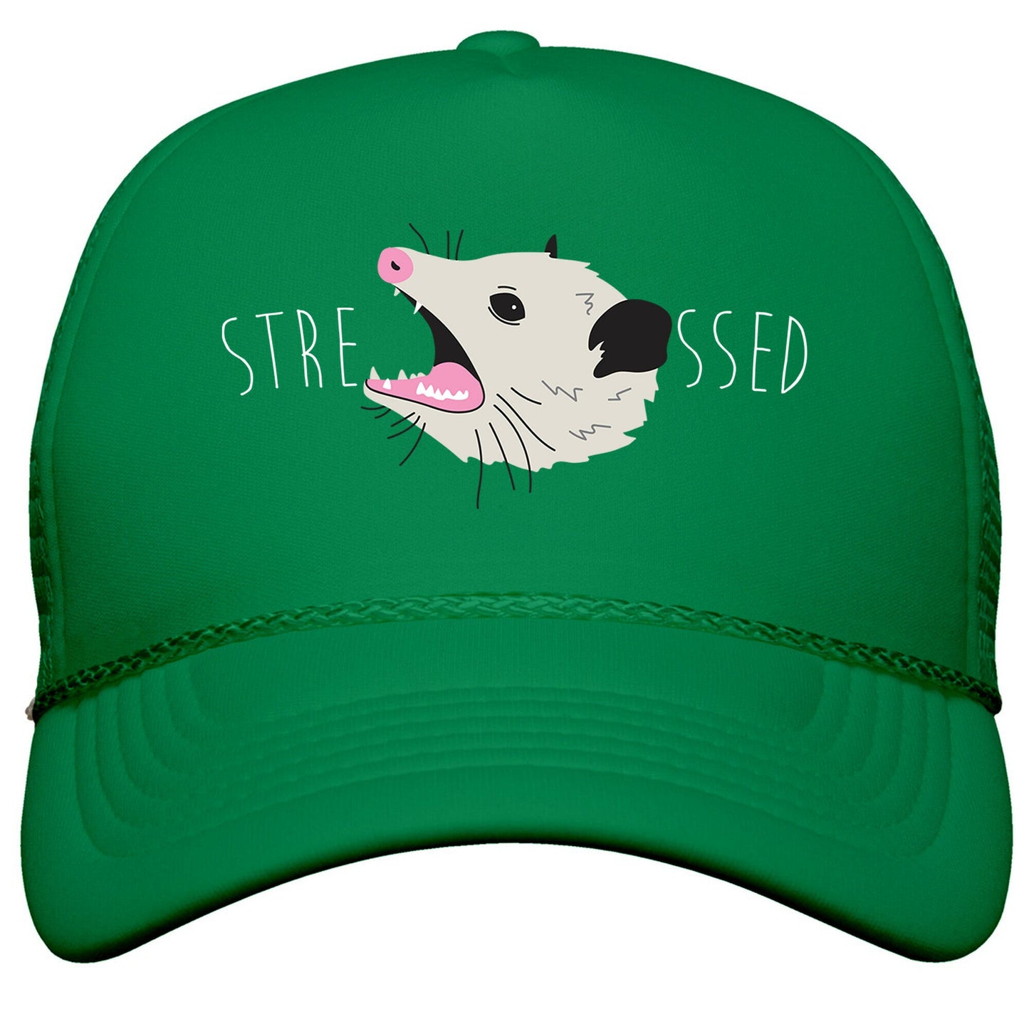 Stressed Opossum Snapback Trucker Hat