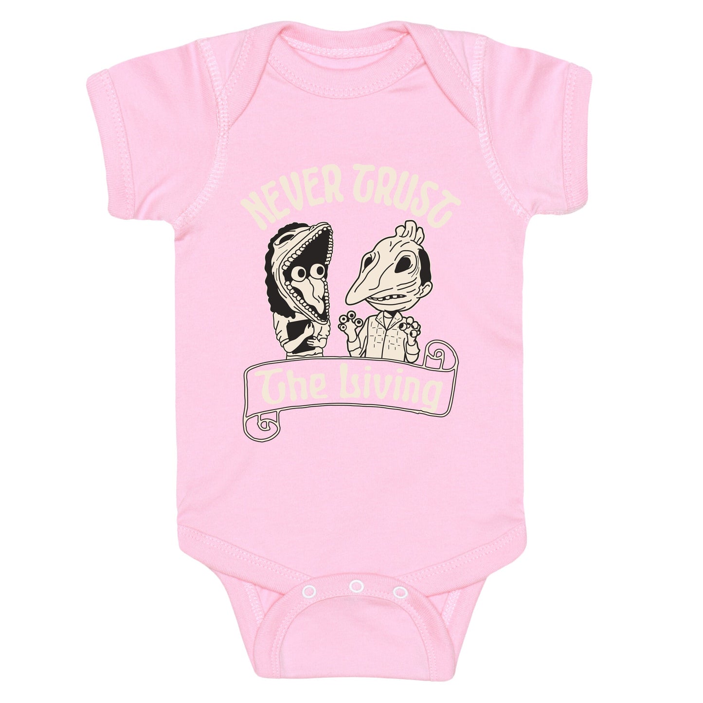 Beetlejuice Never Trust The Living Baby One-Piece