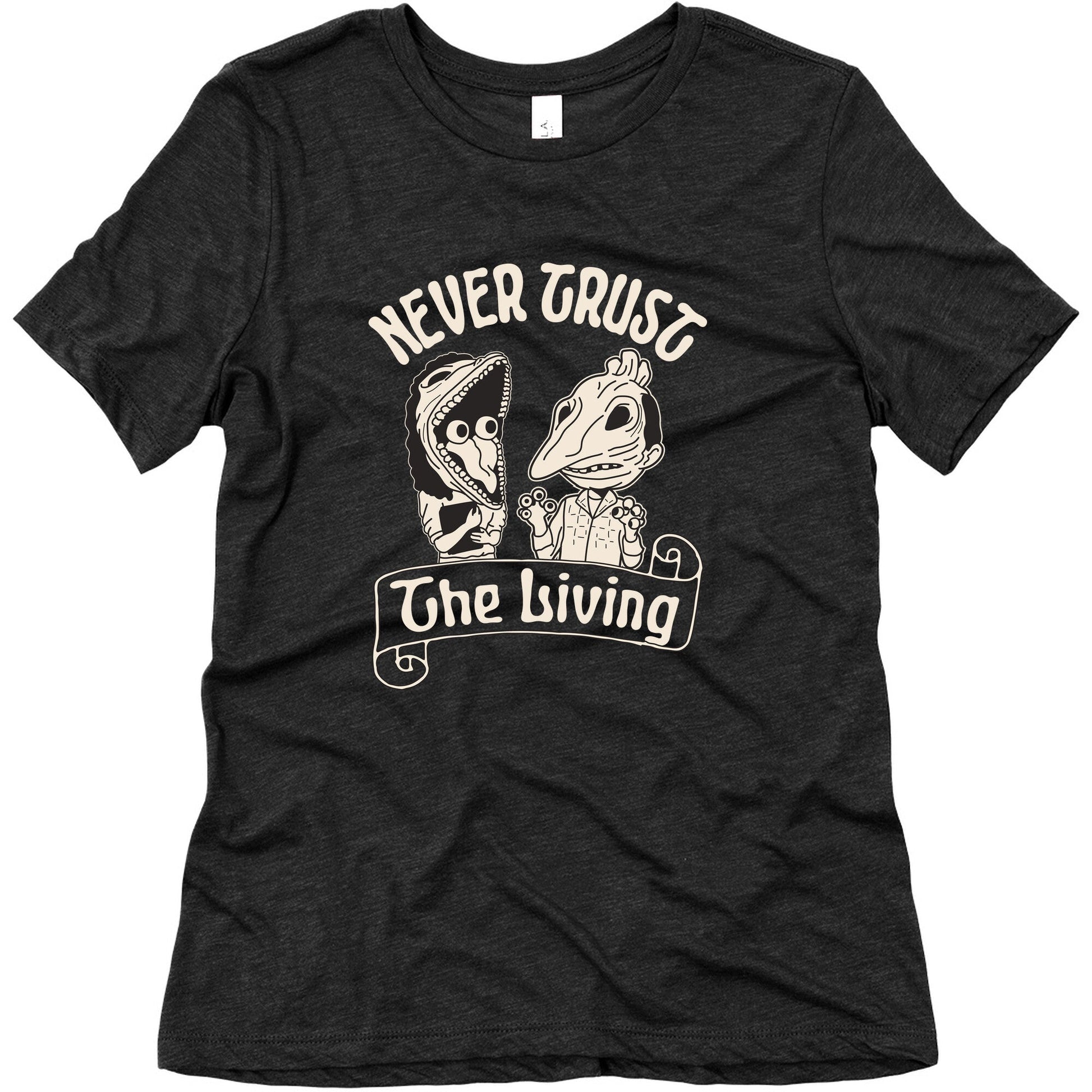 Beetlejuice Never Trust The Living Womens Triblend Tee
