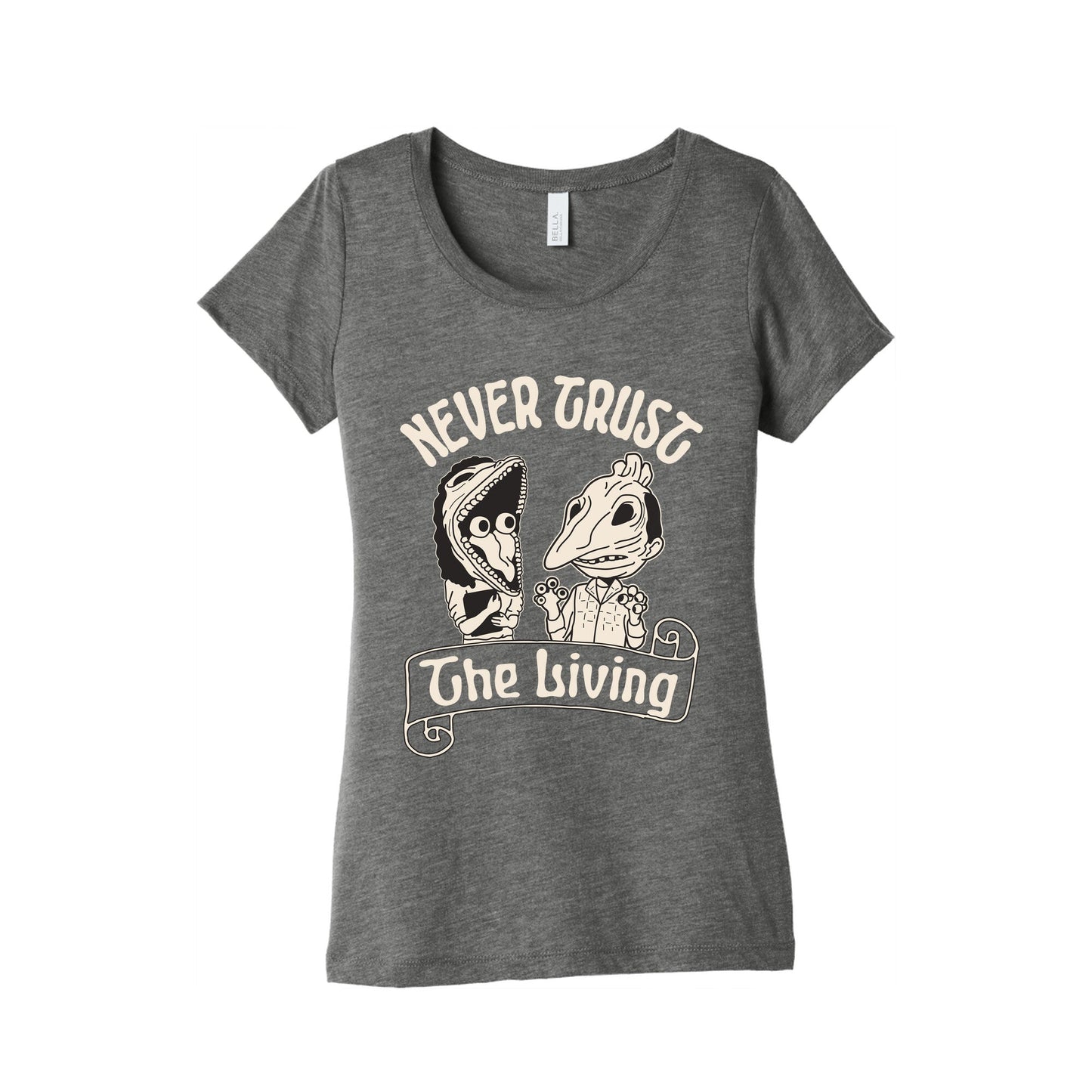 Beetlejuice Never Trust The Living Womens Triblend Tee