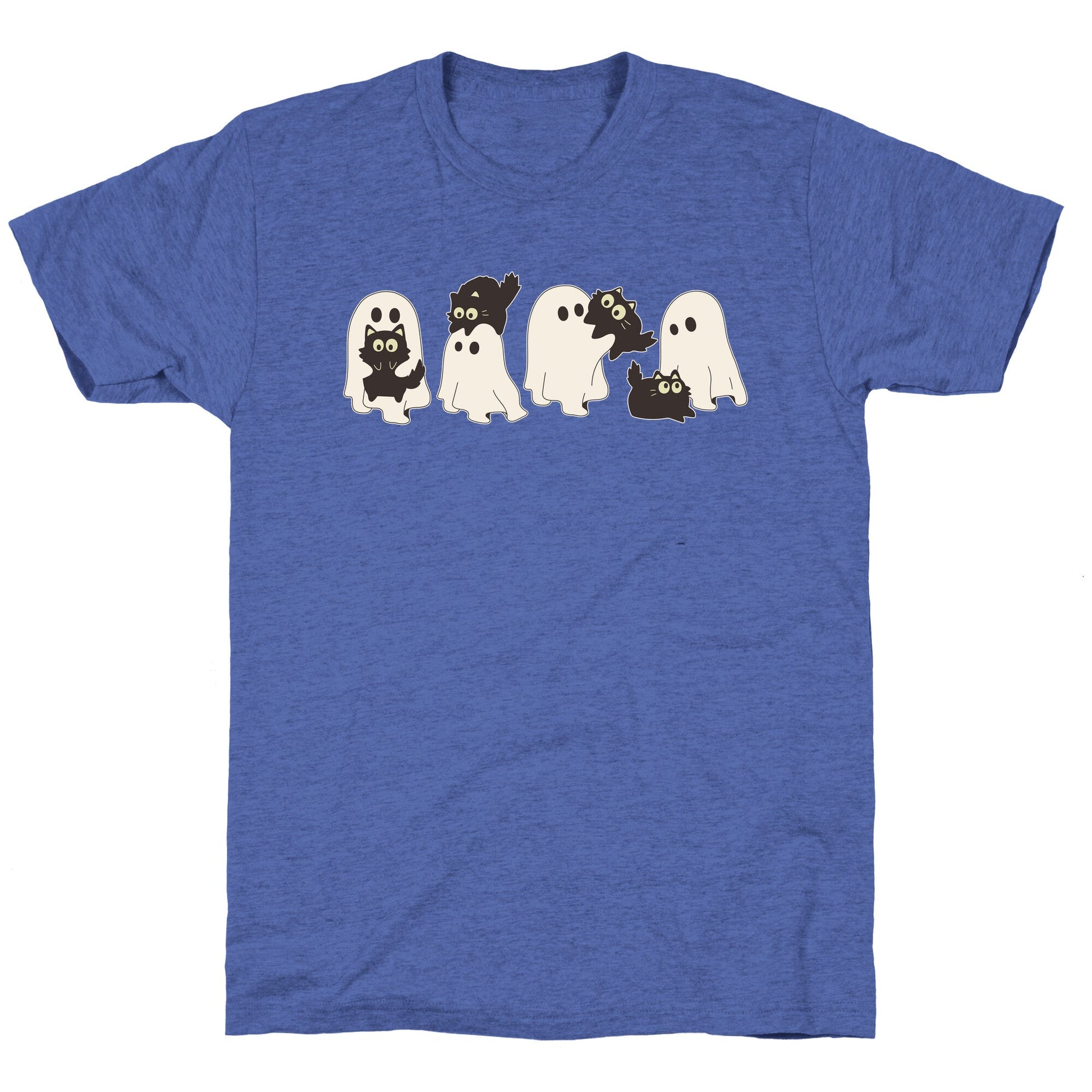 Cute Ghost Cats Unisex Triblend Tee