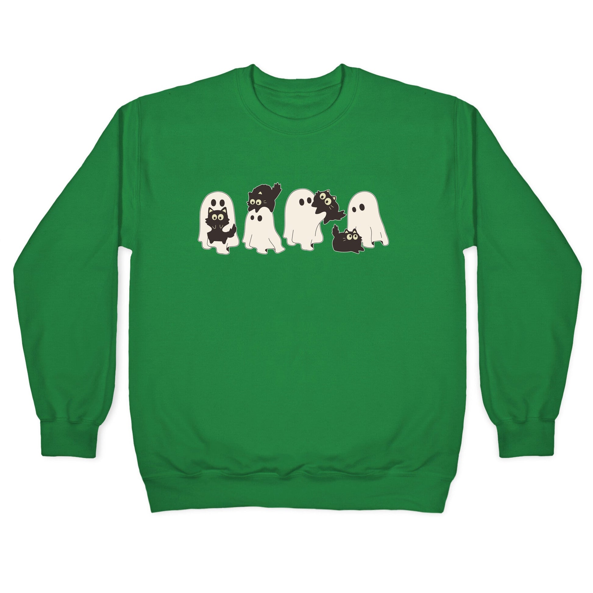 Cute Ghost Cats Crewneck Sweatshirt