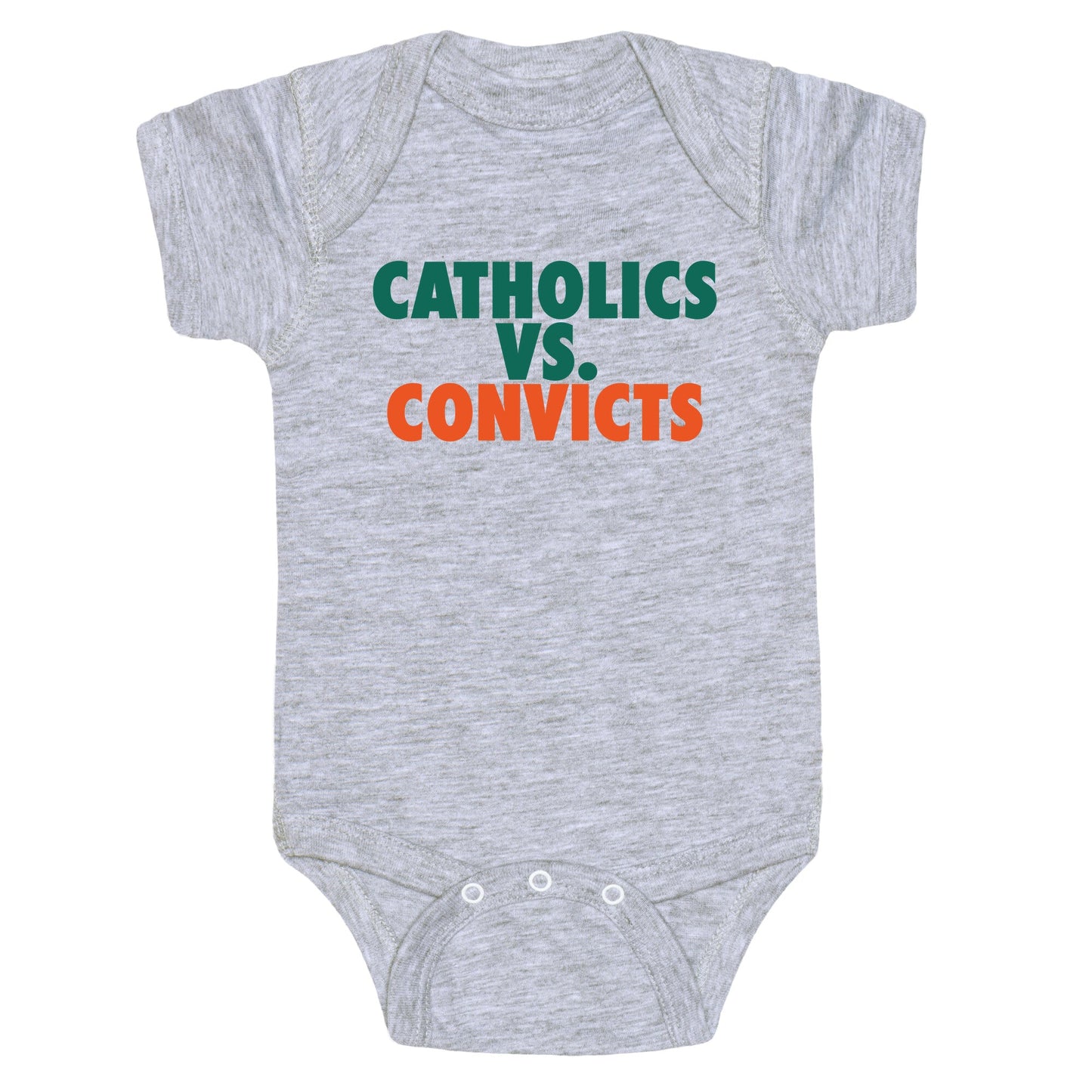 Catholics vs. Convicts Baby One-Piece