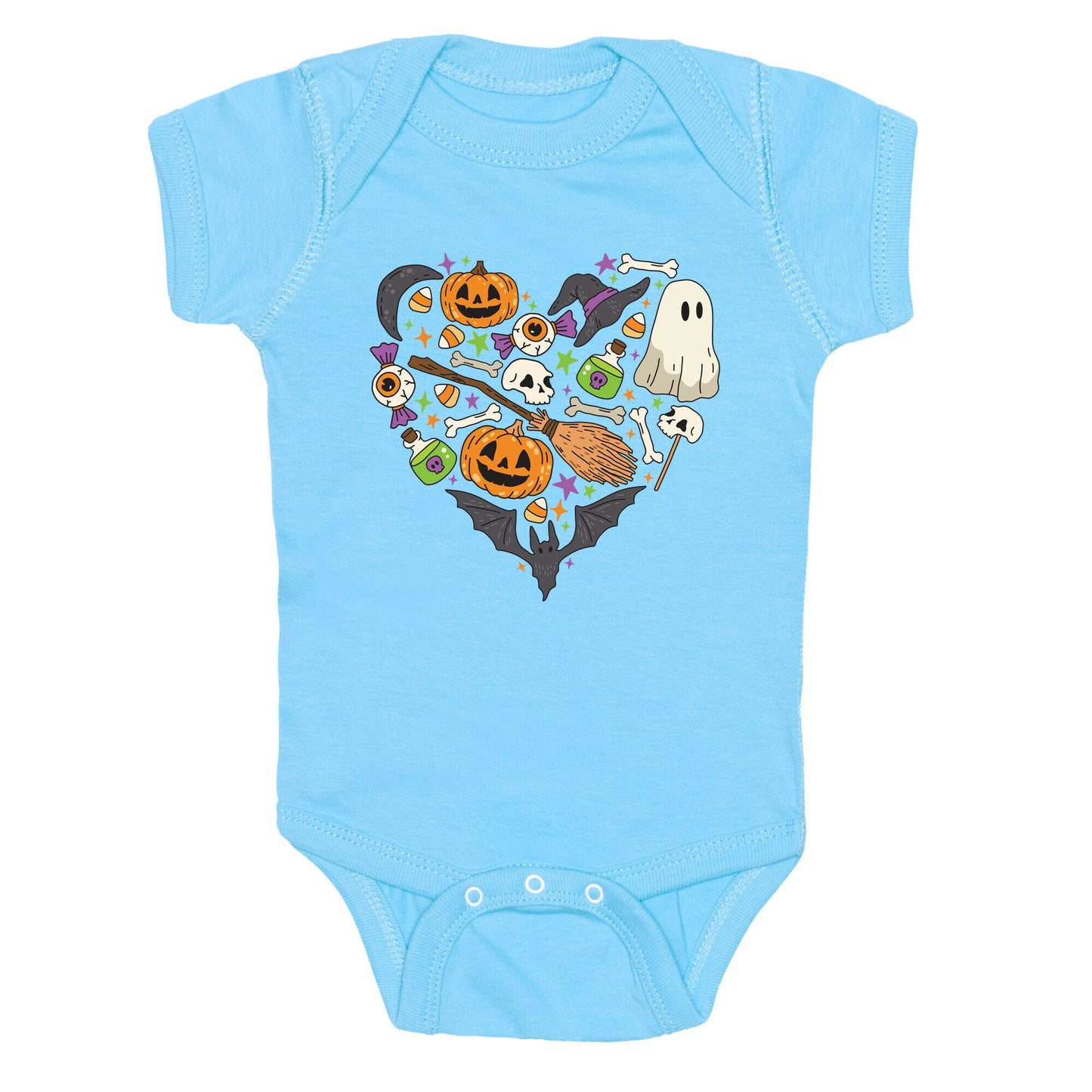 Halloween Heart Baby One-Piece