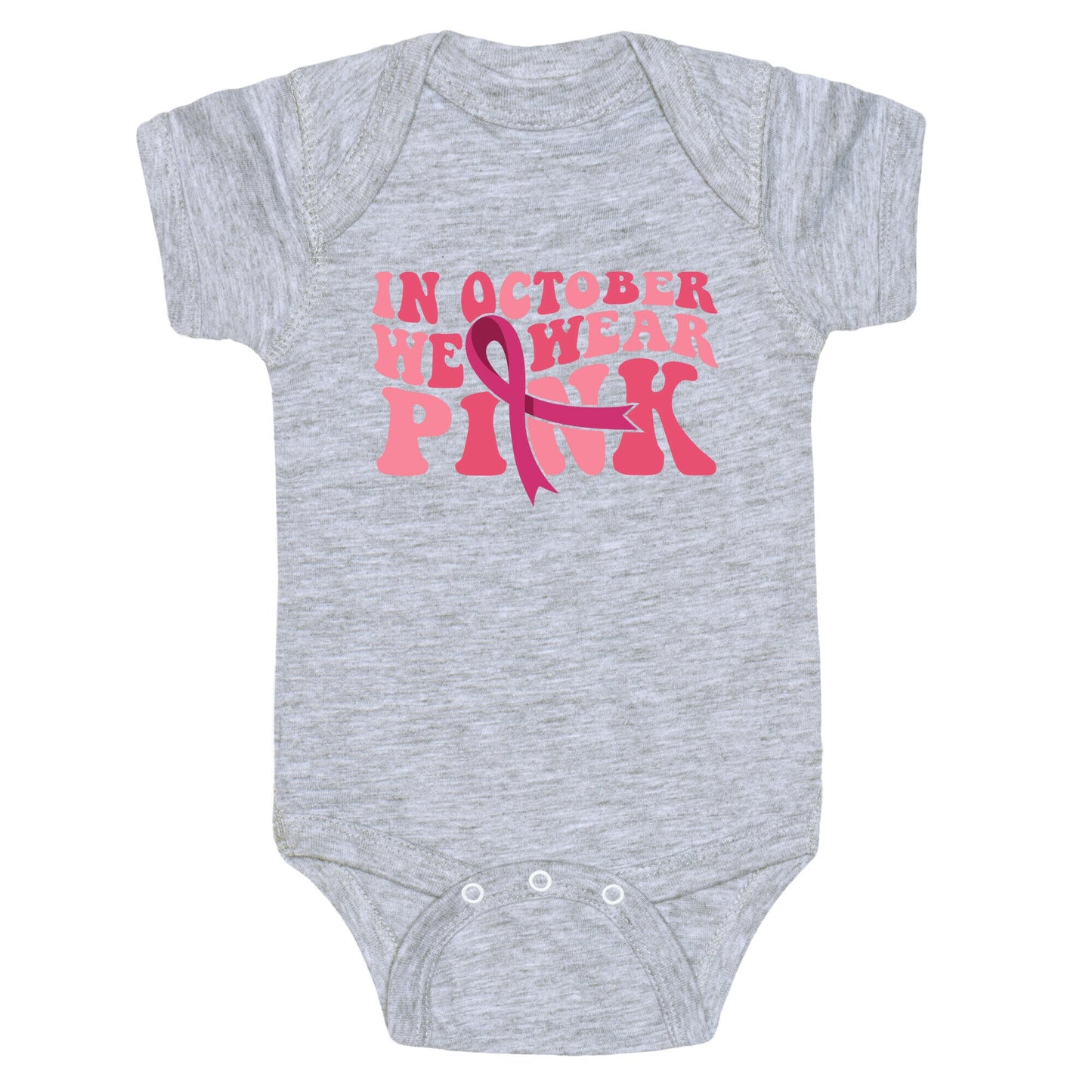 Pink Ribbon Breast Cancer Awareness Baby One-Piece