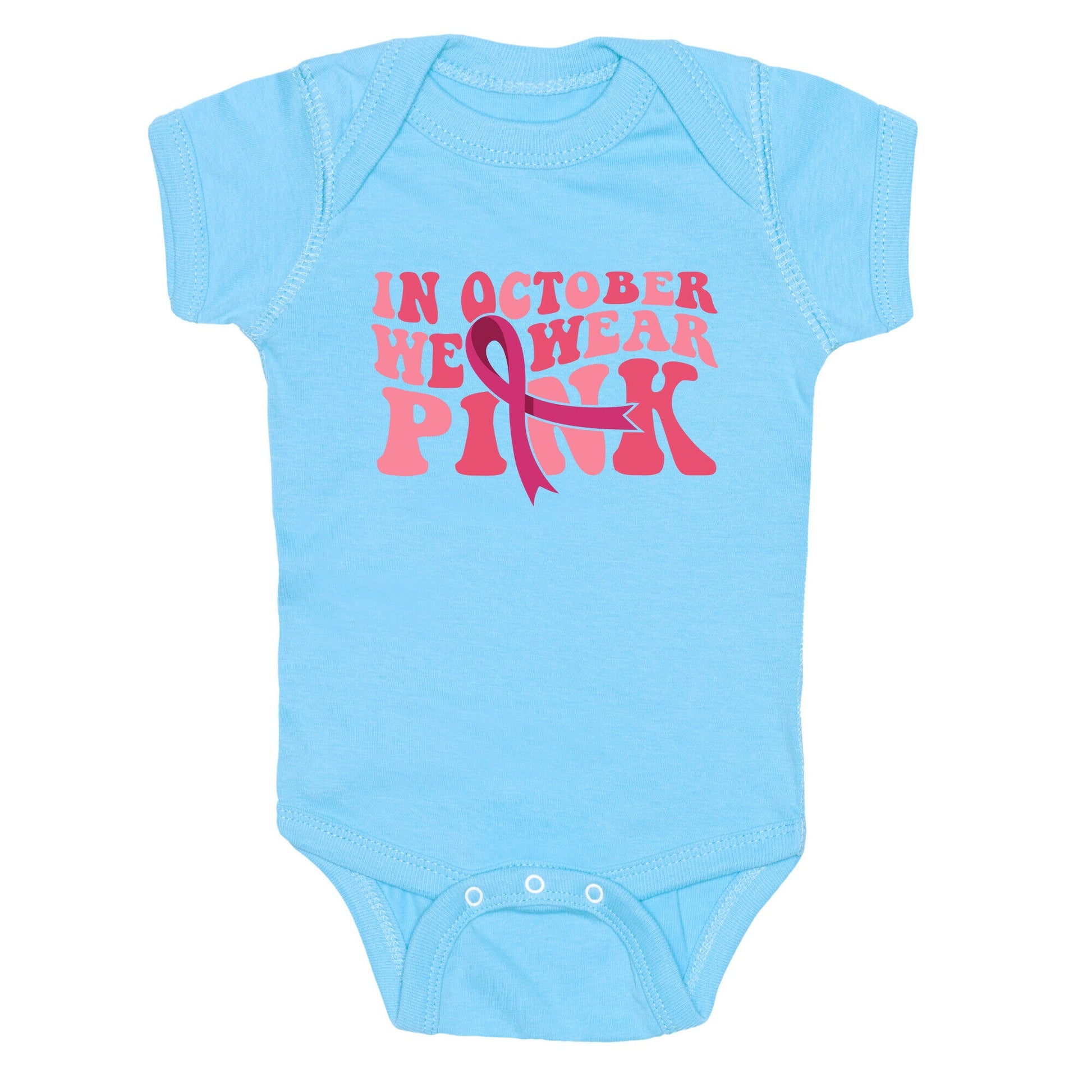 Pink Ribbon Breast Cancer Awareness Baby One-Piece