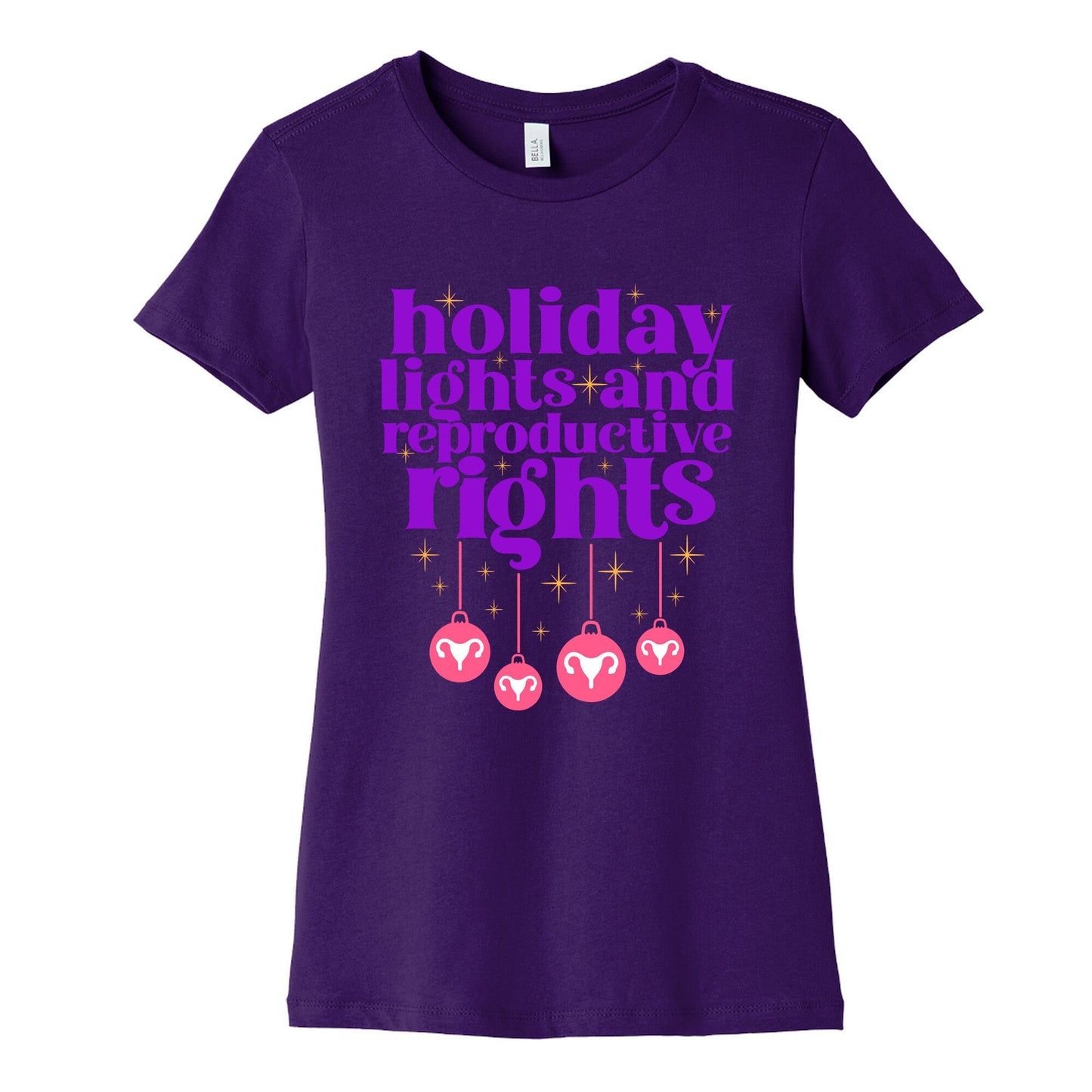 Holiday Lights & Reproductive Rights Womens Cotton Tee