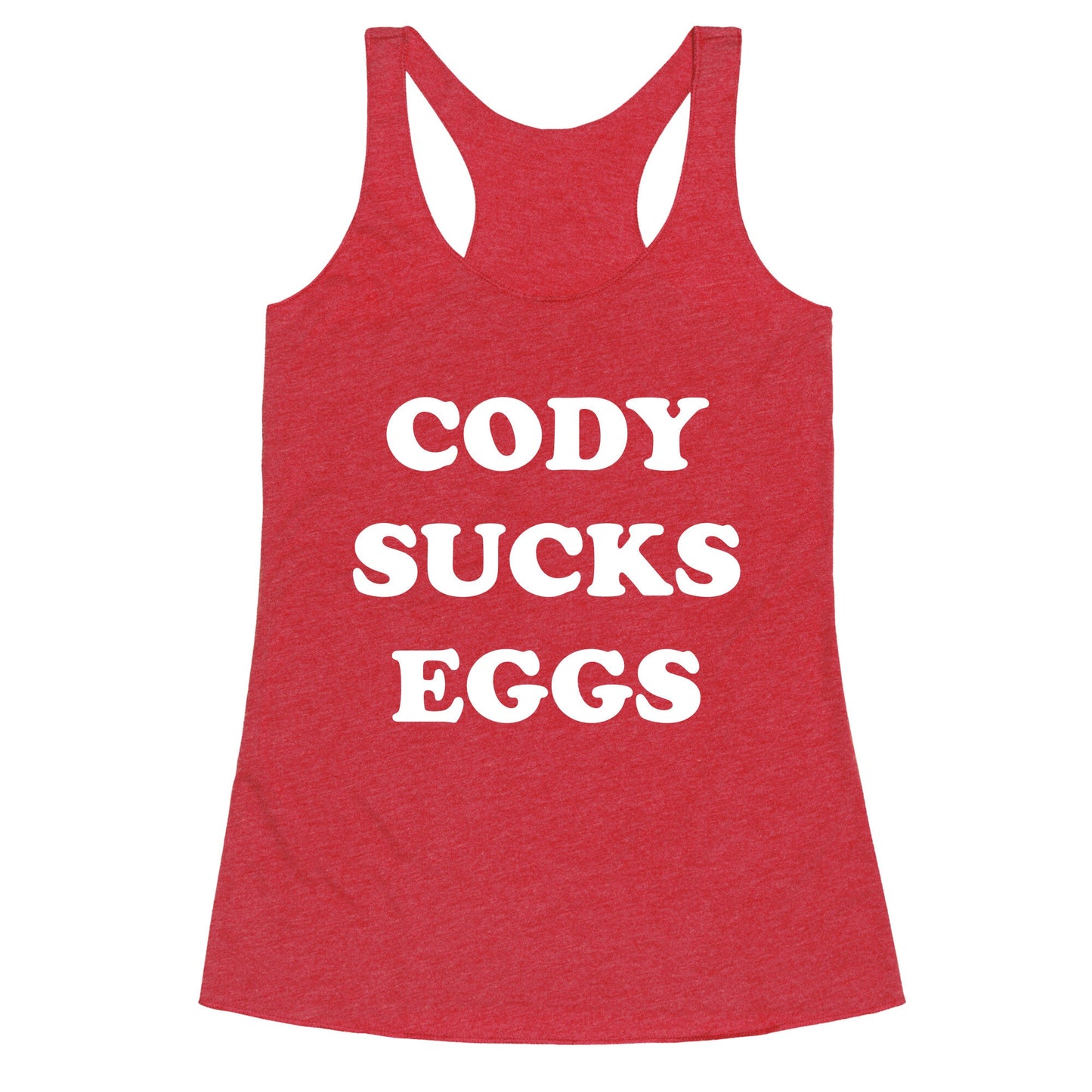 Cody Sucks Eggs Racerback Tank
