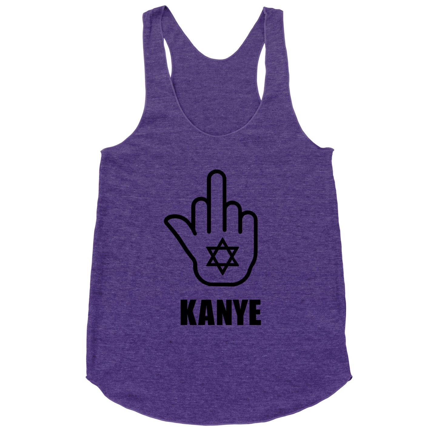 Middle Finger F Kanye Racerback Tank