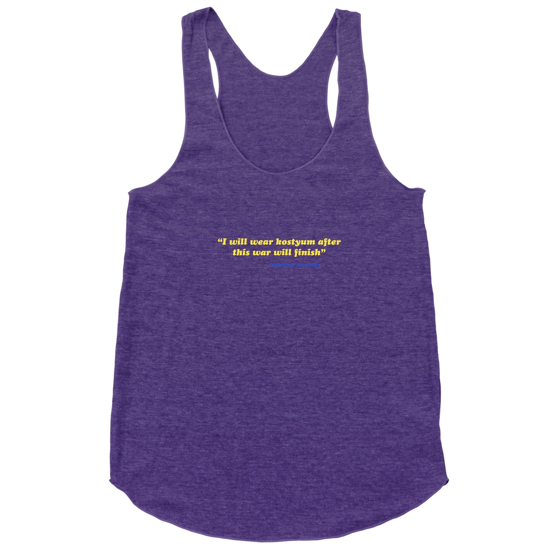 Zelensky Costume Quote Racerback Tank