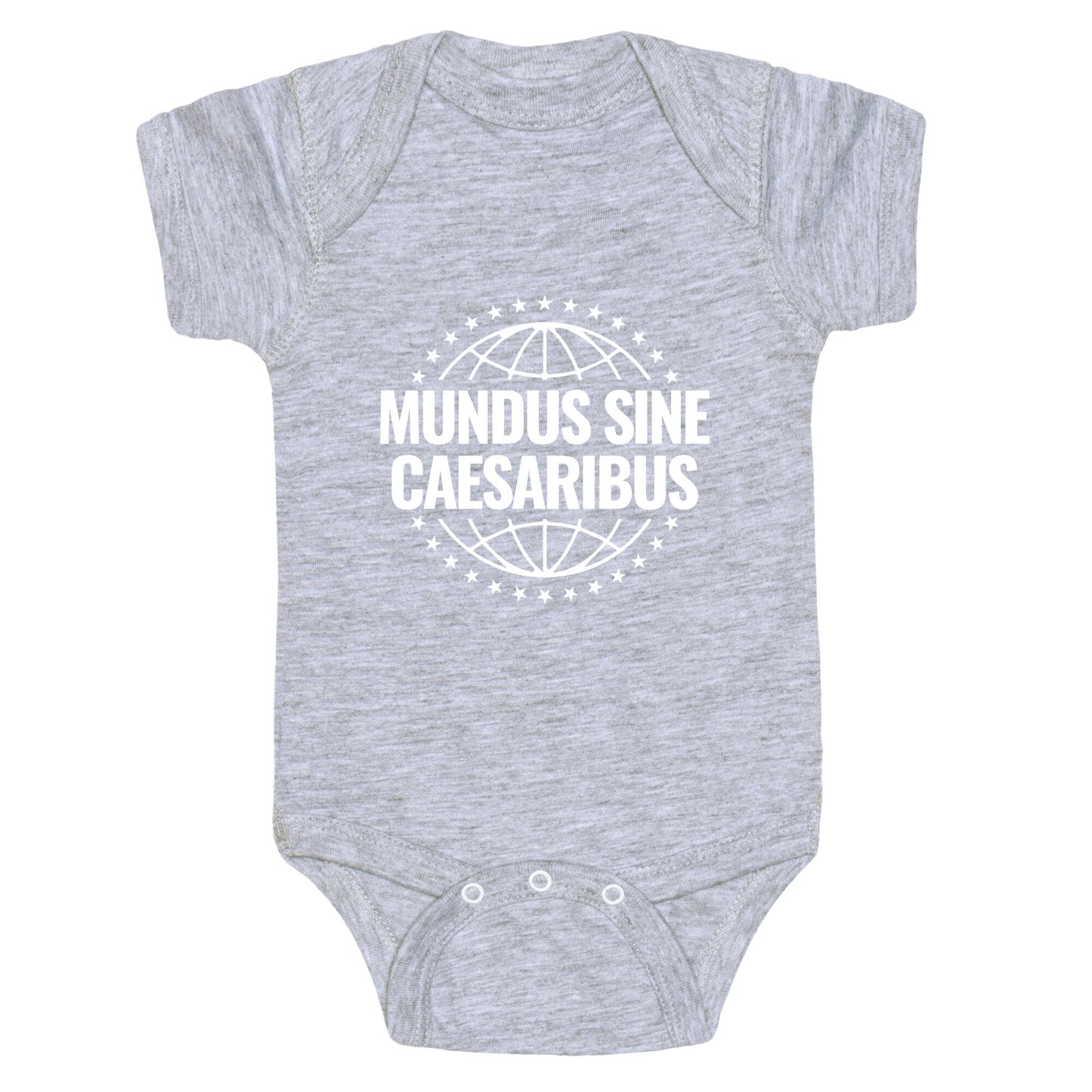 Mundus Sine Caesaribus Quote Baby One-Piece