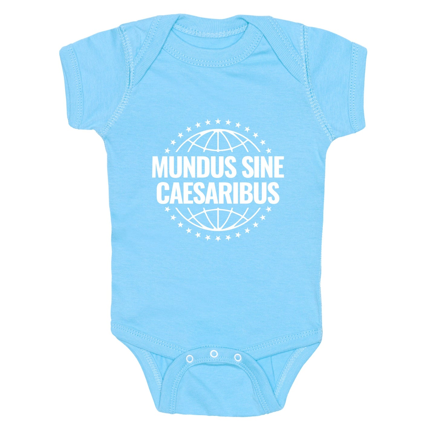 Mundus Sine Caesaribus Quote Baby One-Piece