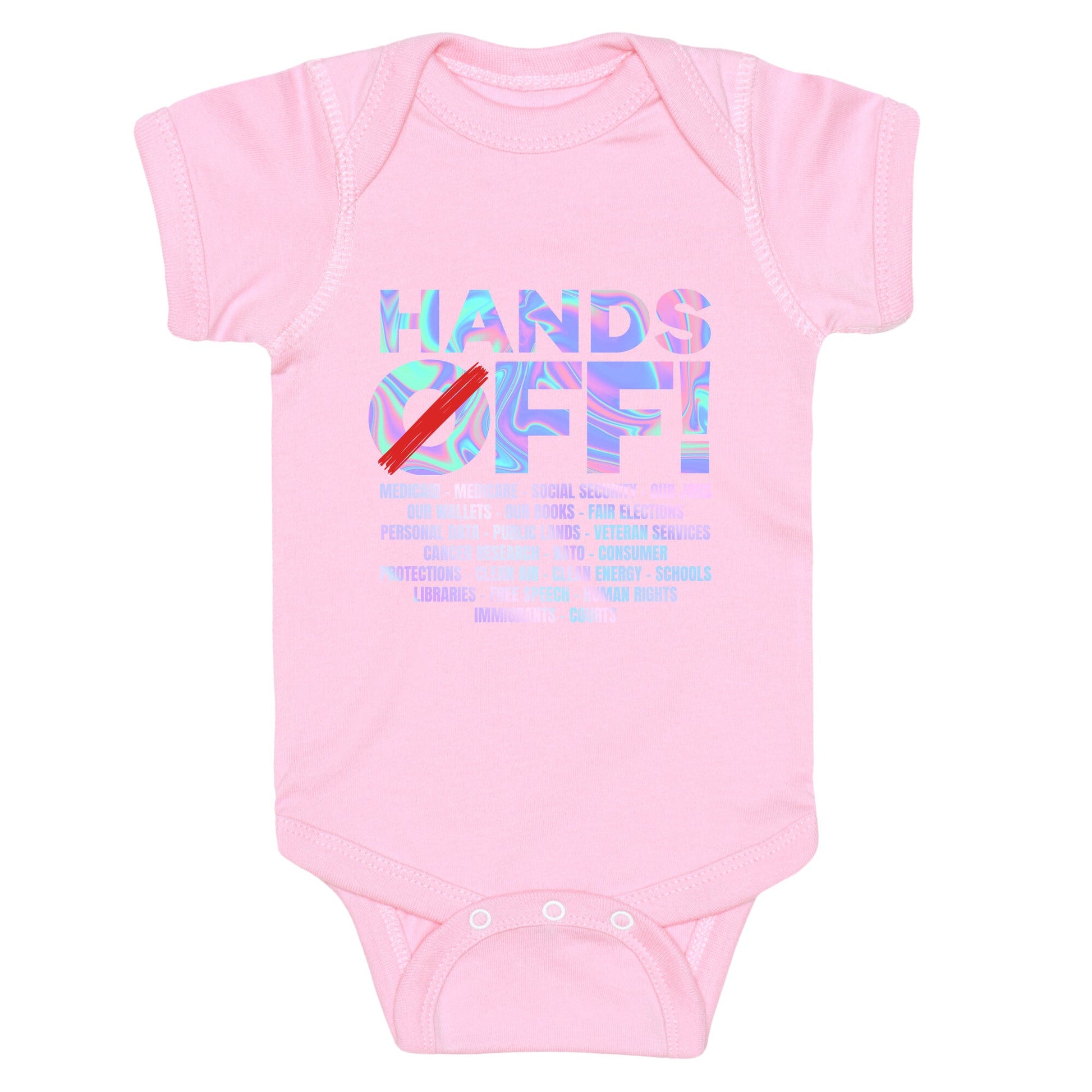 Hands Off Protest Baby One-Piece