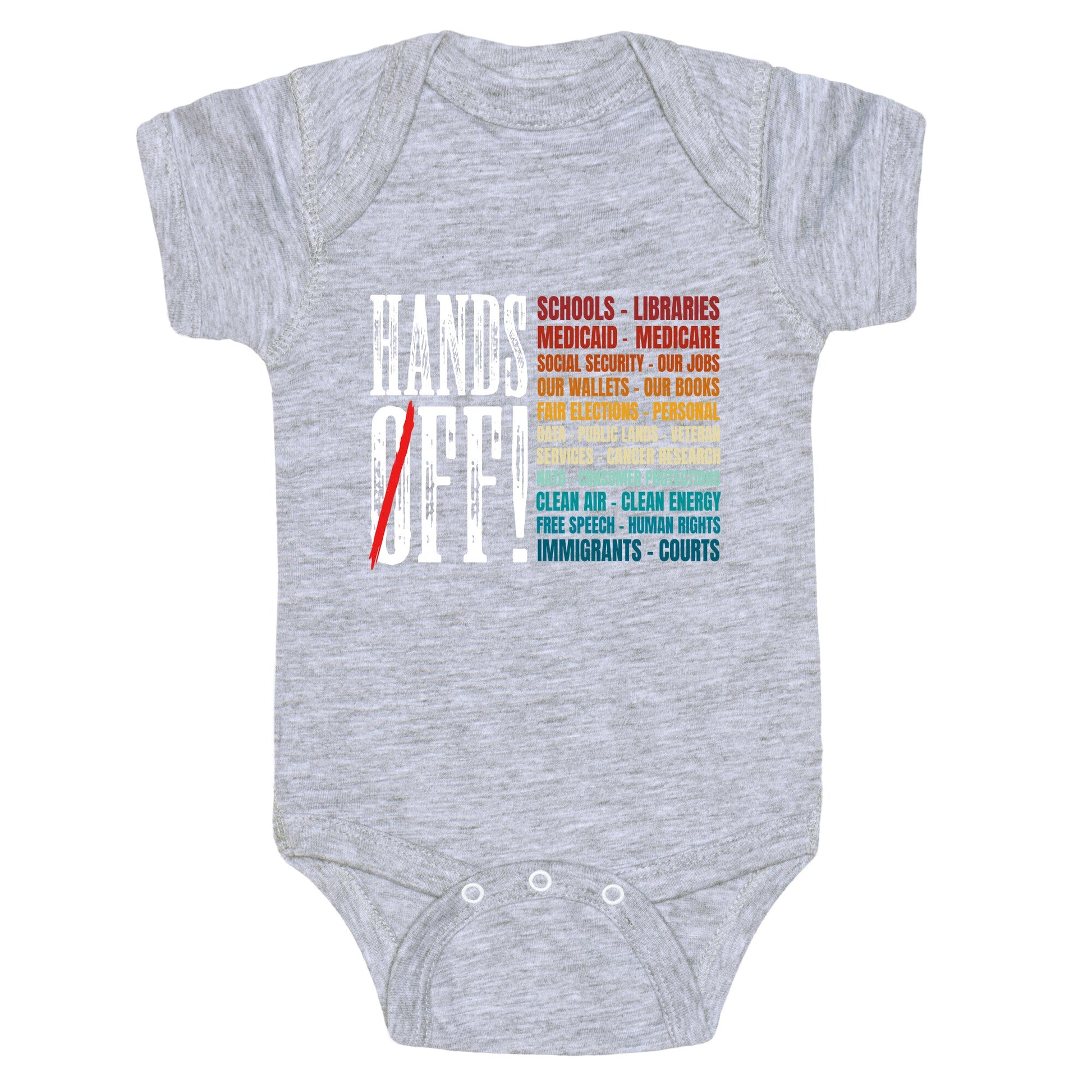 Hands Off Trump Protest Baby One-Piece