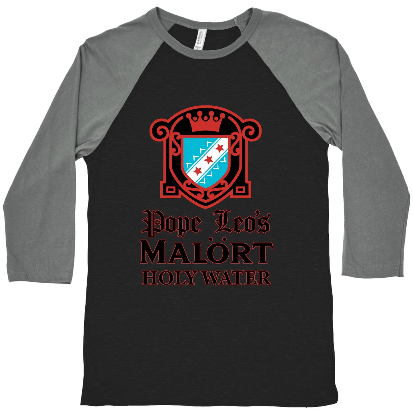 Pope Leo Holy Water Baseball Tee