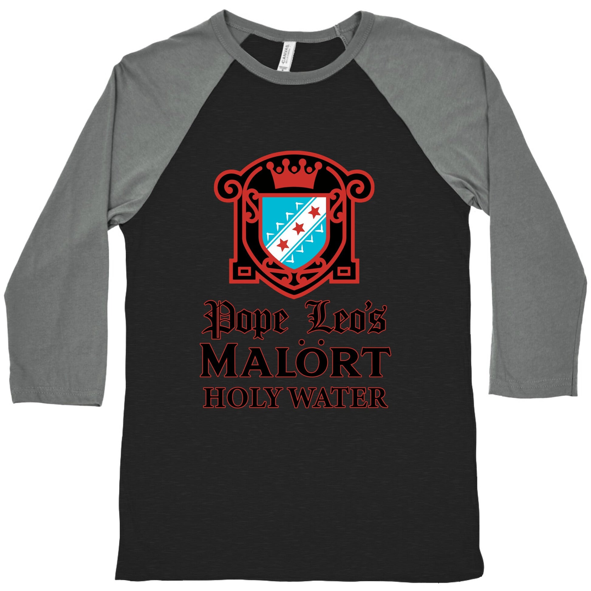 Pope Leo Holy Water Baseball Tee
