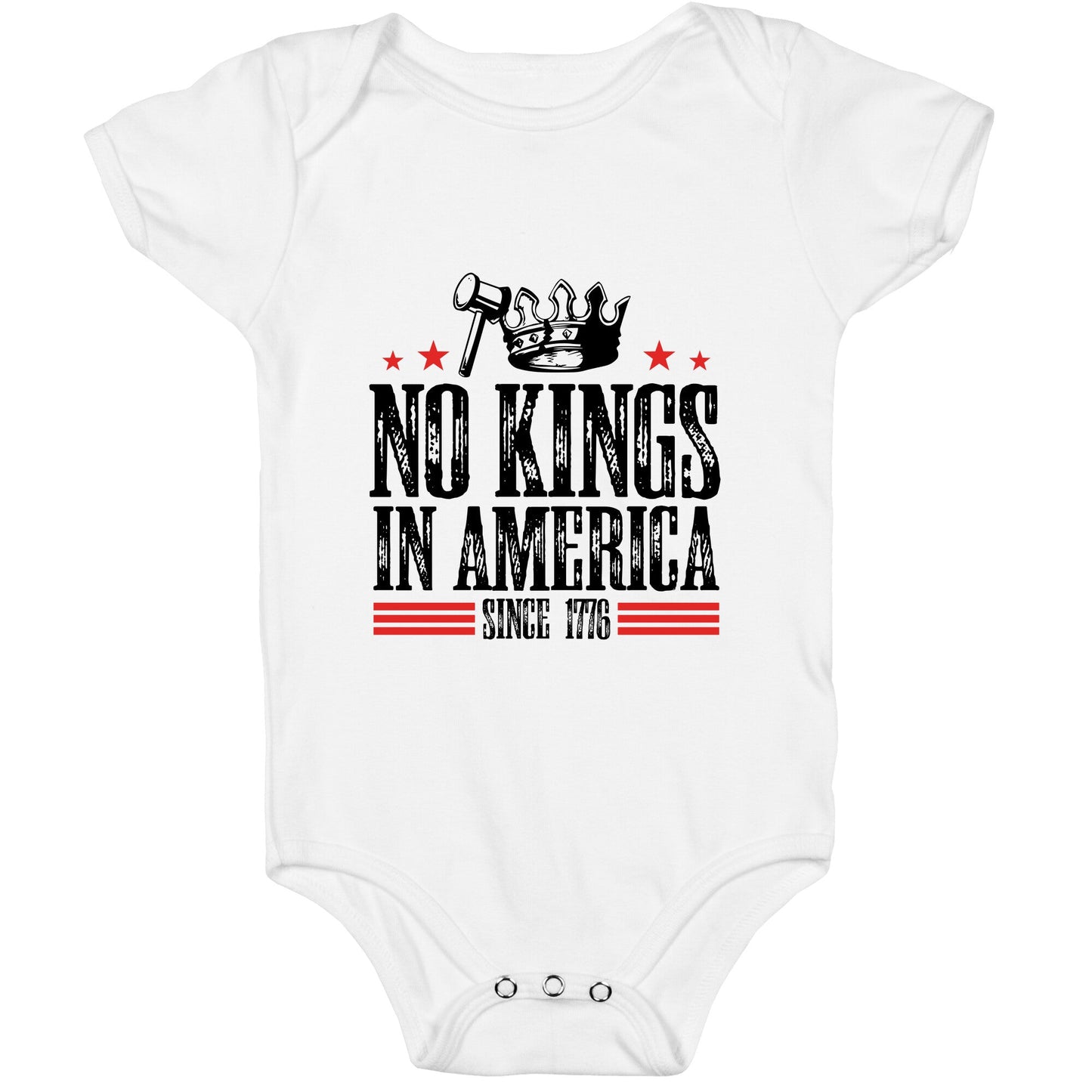 No Kings In America Baby One-Piece