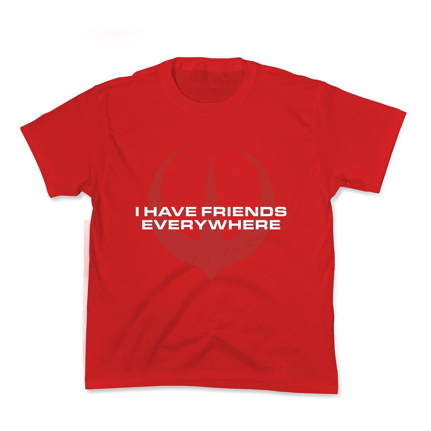 I Have Friends Everywhere Red Kids Tee