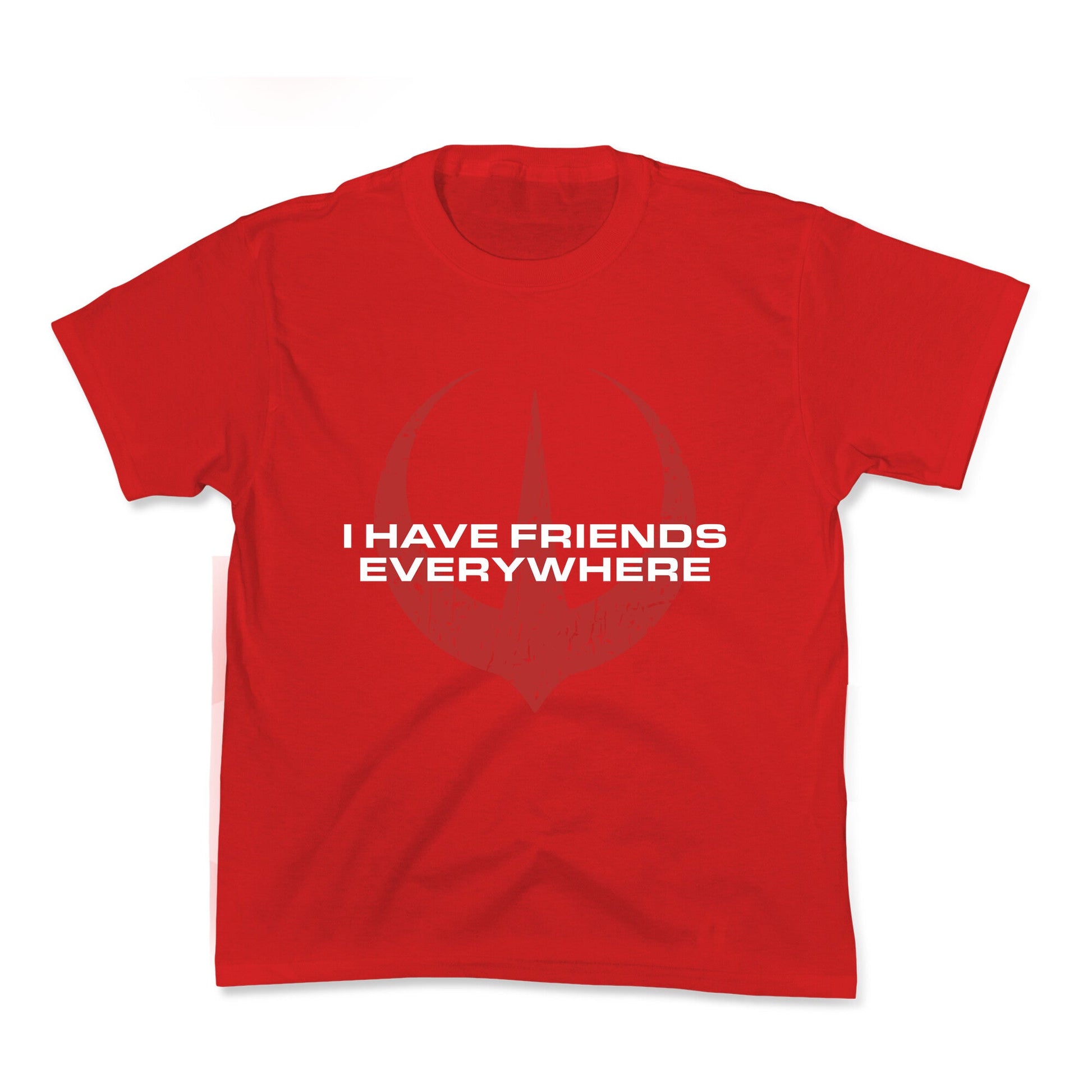 I Have Friends Everywhere Red Kids Tee