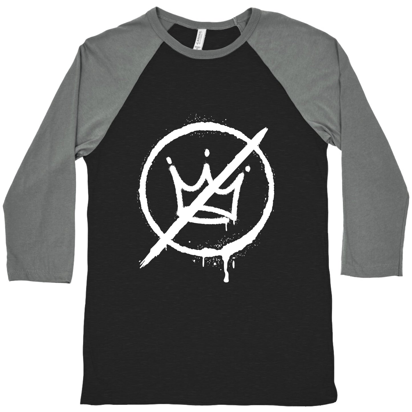 No Kings Crown Anti Trump Baseball Tee