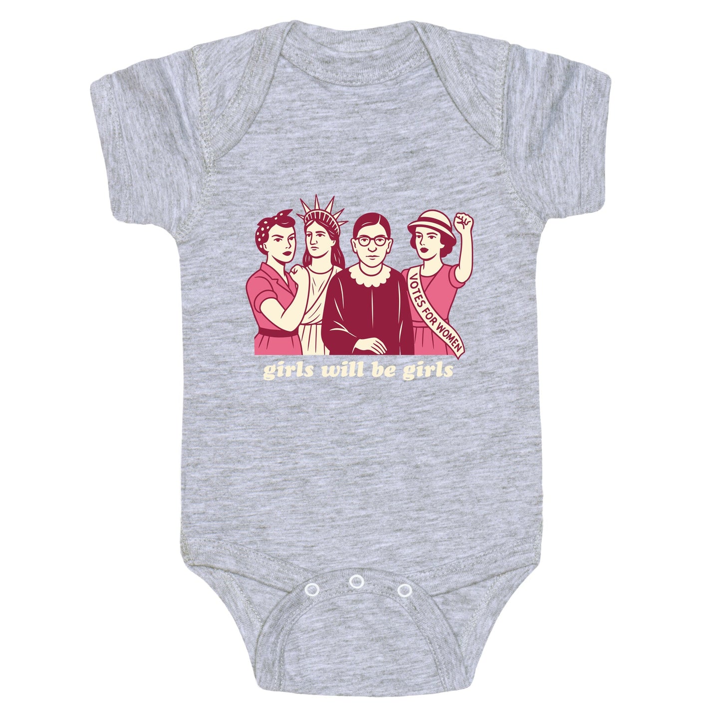 Girls Will Be Girls Fourth of July Baby One-Piece