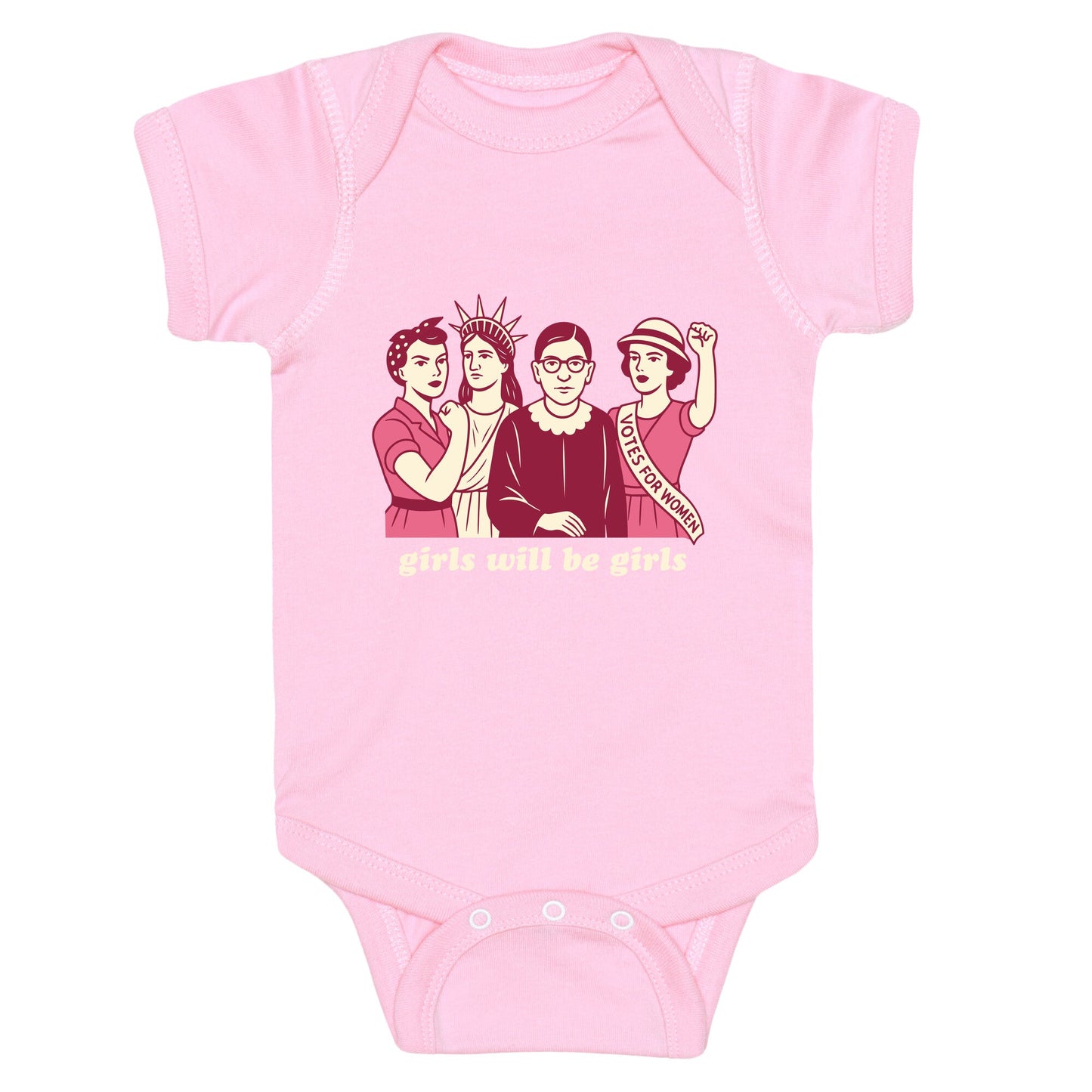 Girls Will Be Girls Fourth of July Baby One-Piece