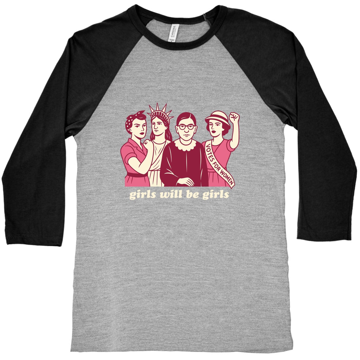 Girls Will Be Girls Fourth of July Baseball Tee