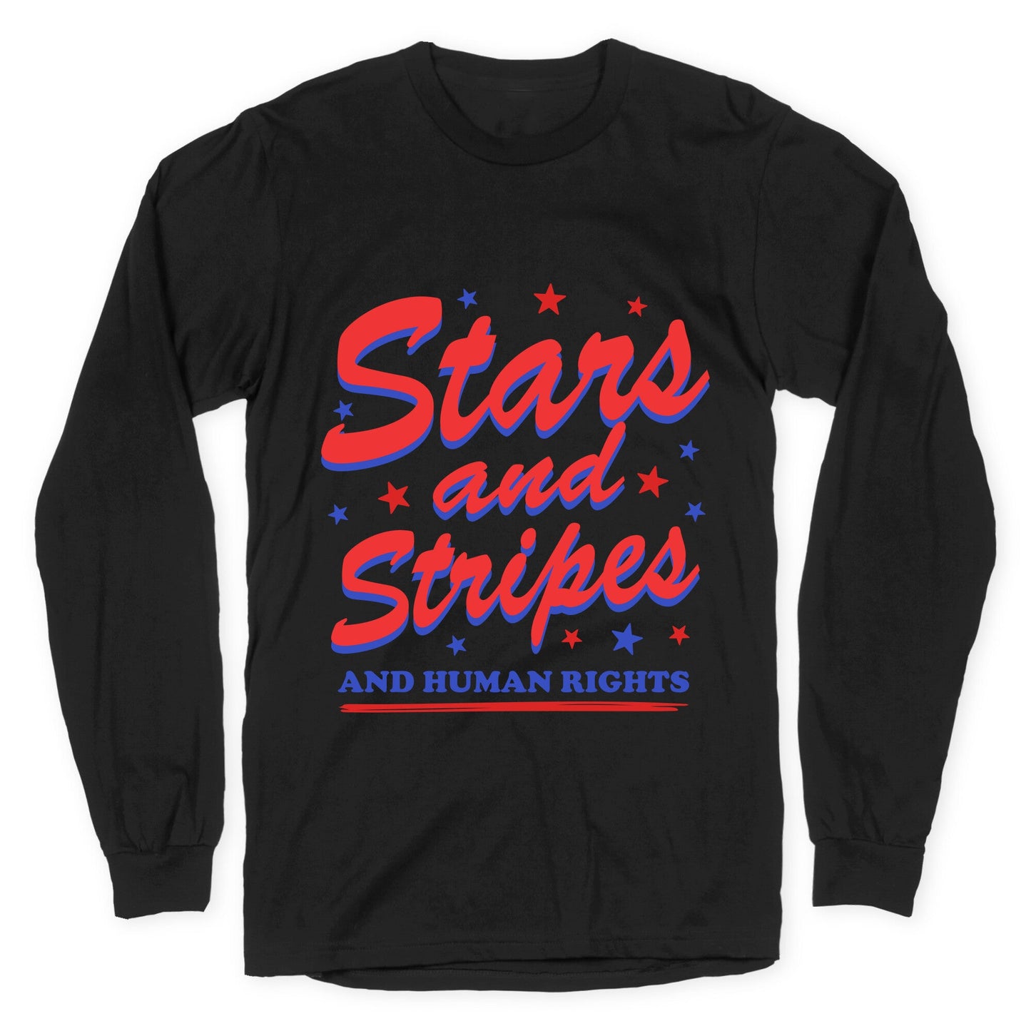 Starts Stripes Human Rights Longsleeve Tee