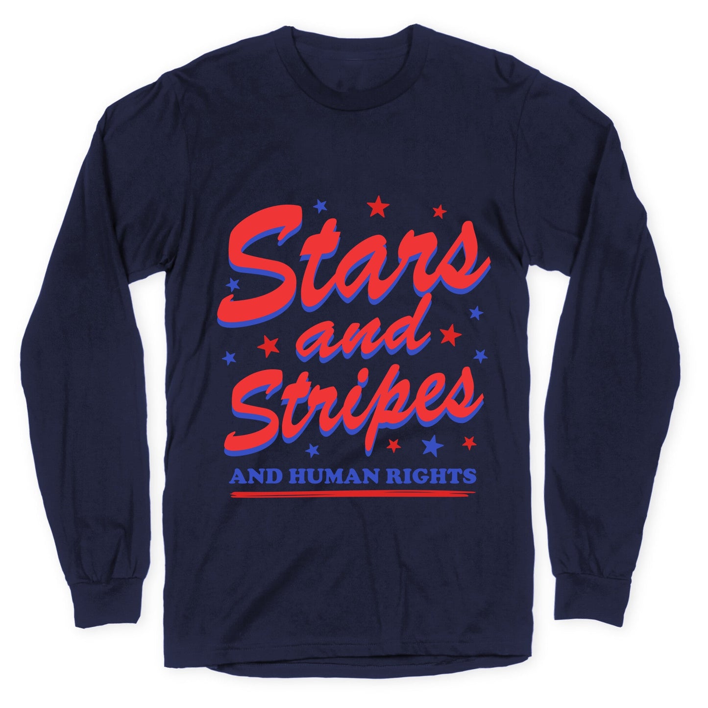 Starts Stripes Human Rights Longsleeve Tee