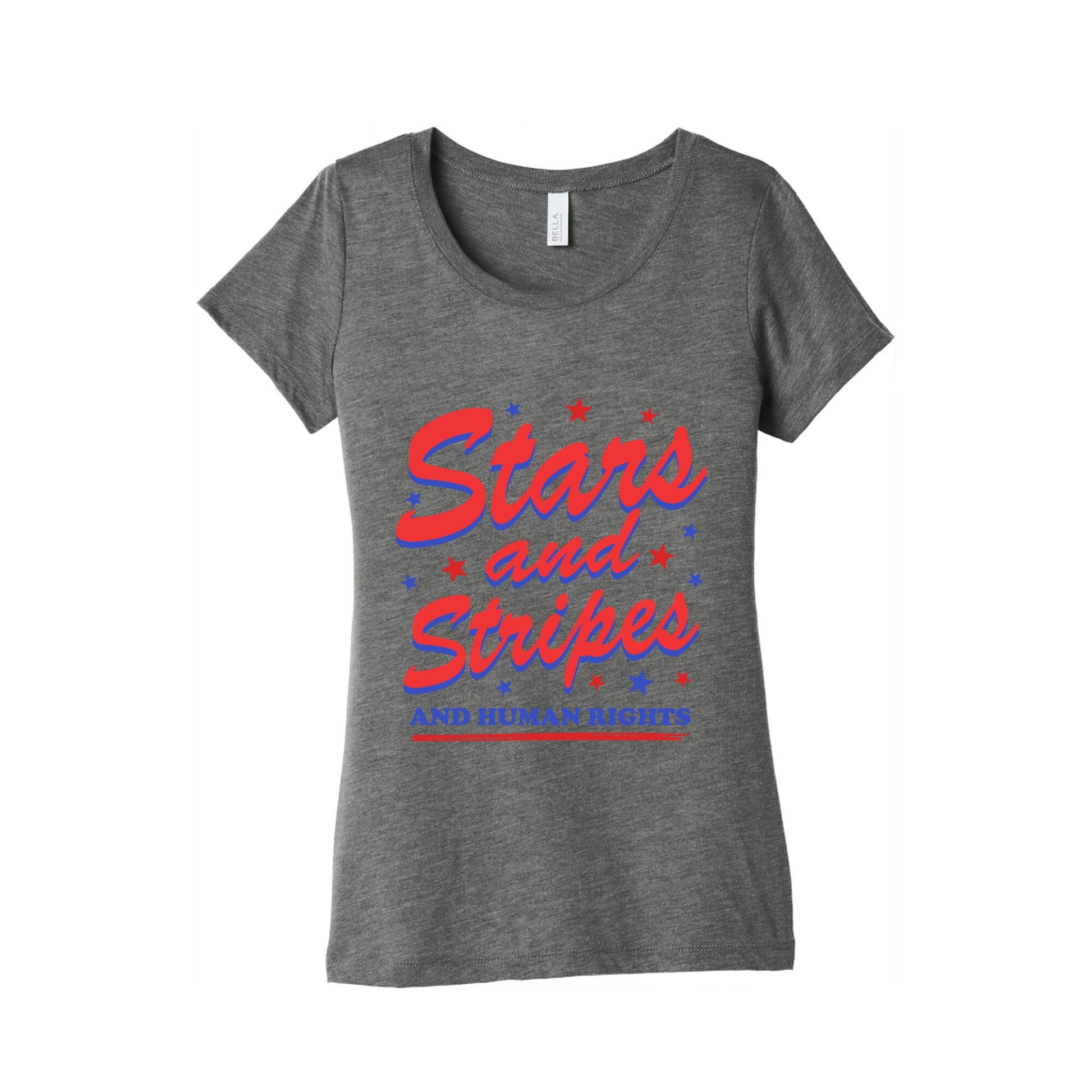 Starts Stripes Human Rights Womens Triblend Tee