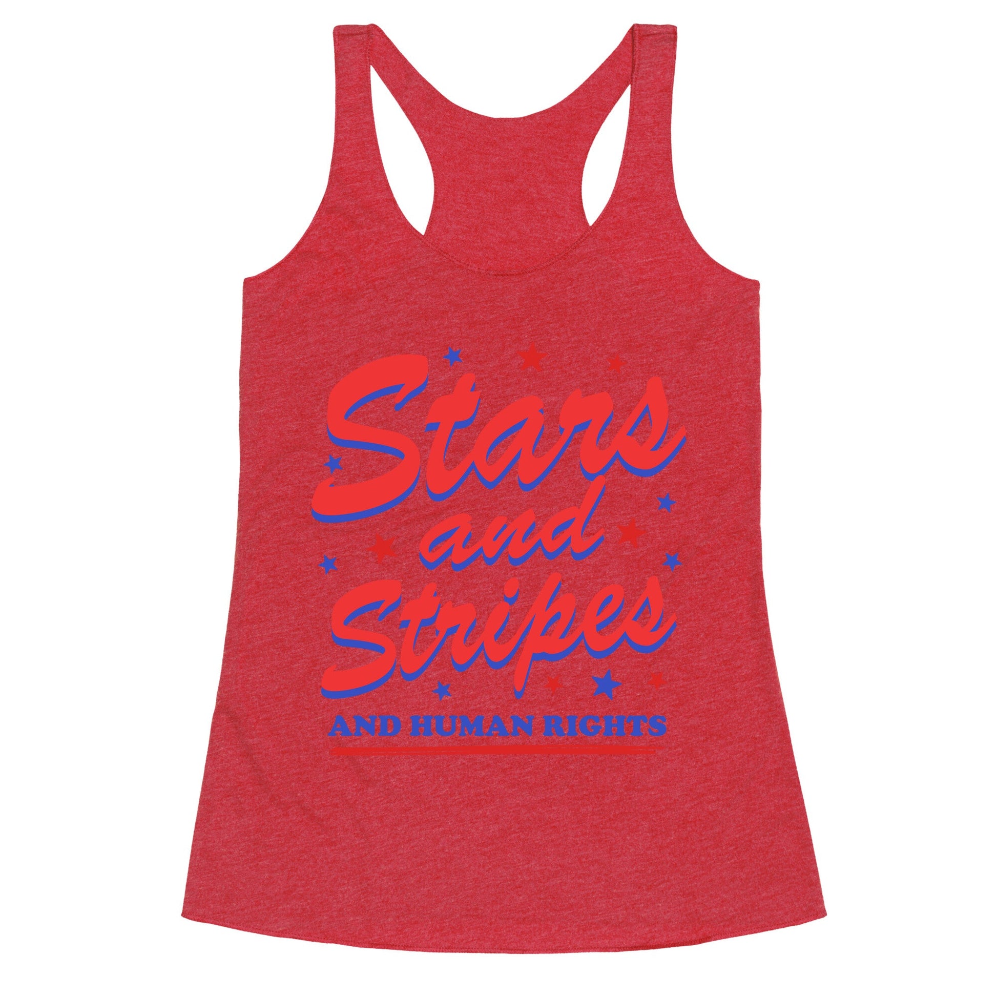 Starts Stripes Human Rights Racerback Tank