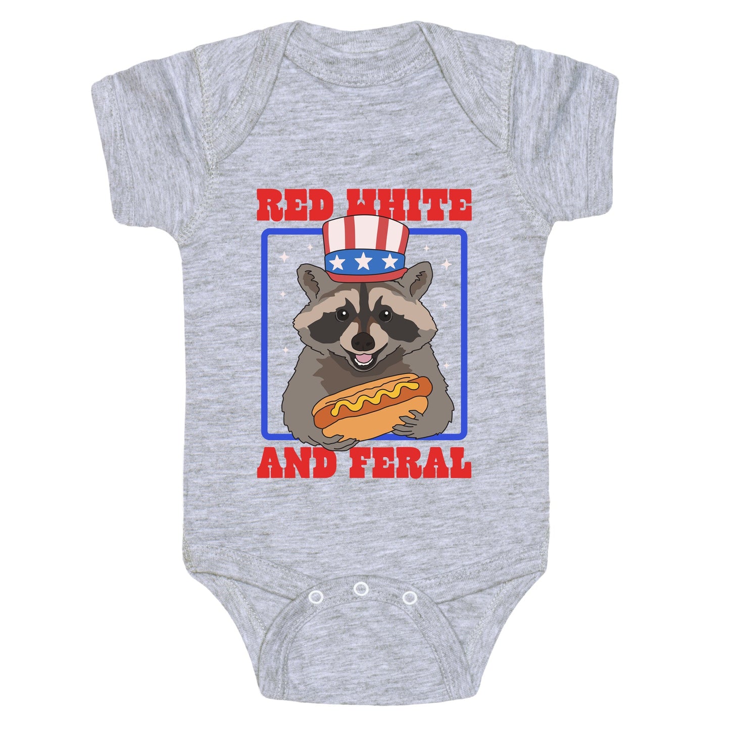 Red White And Feral Baby One-Piece