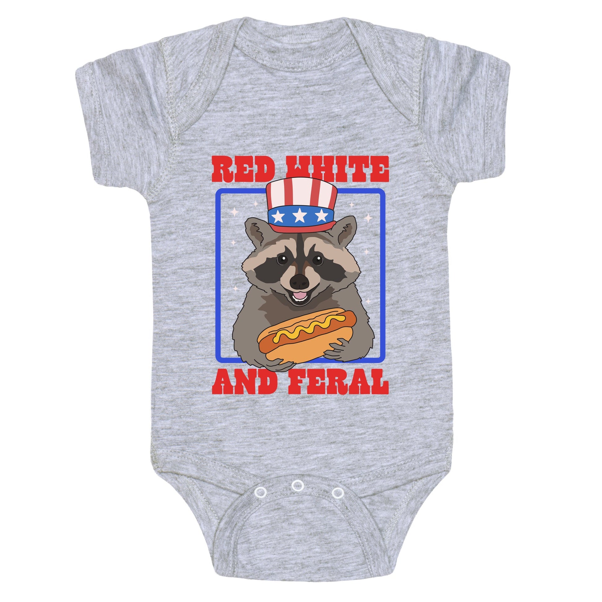 Red White And Feral Baby One-Piece