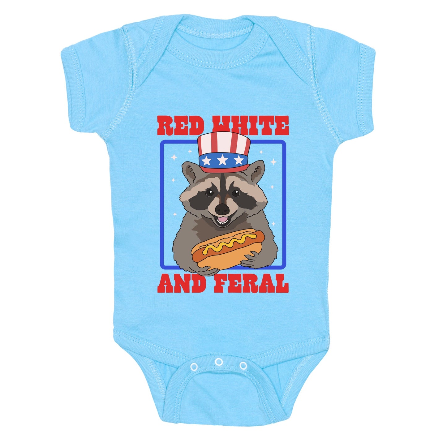 Red White And Feral Baby One-Piece