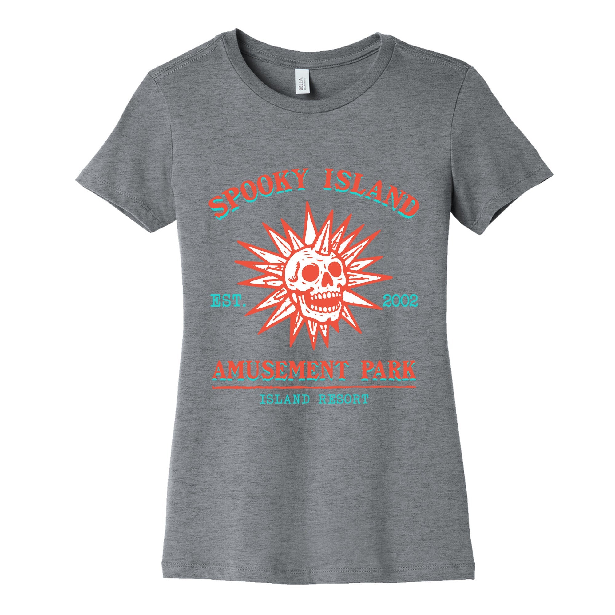 Spooky Island Retro Womens Cotton Tee