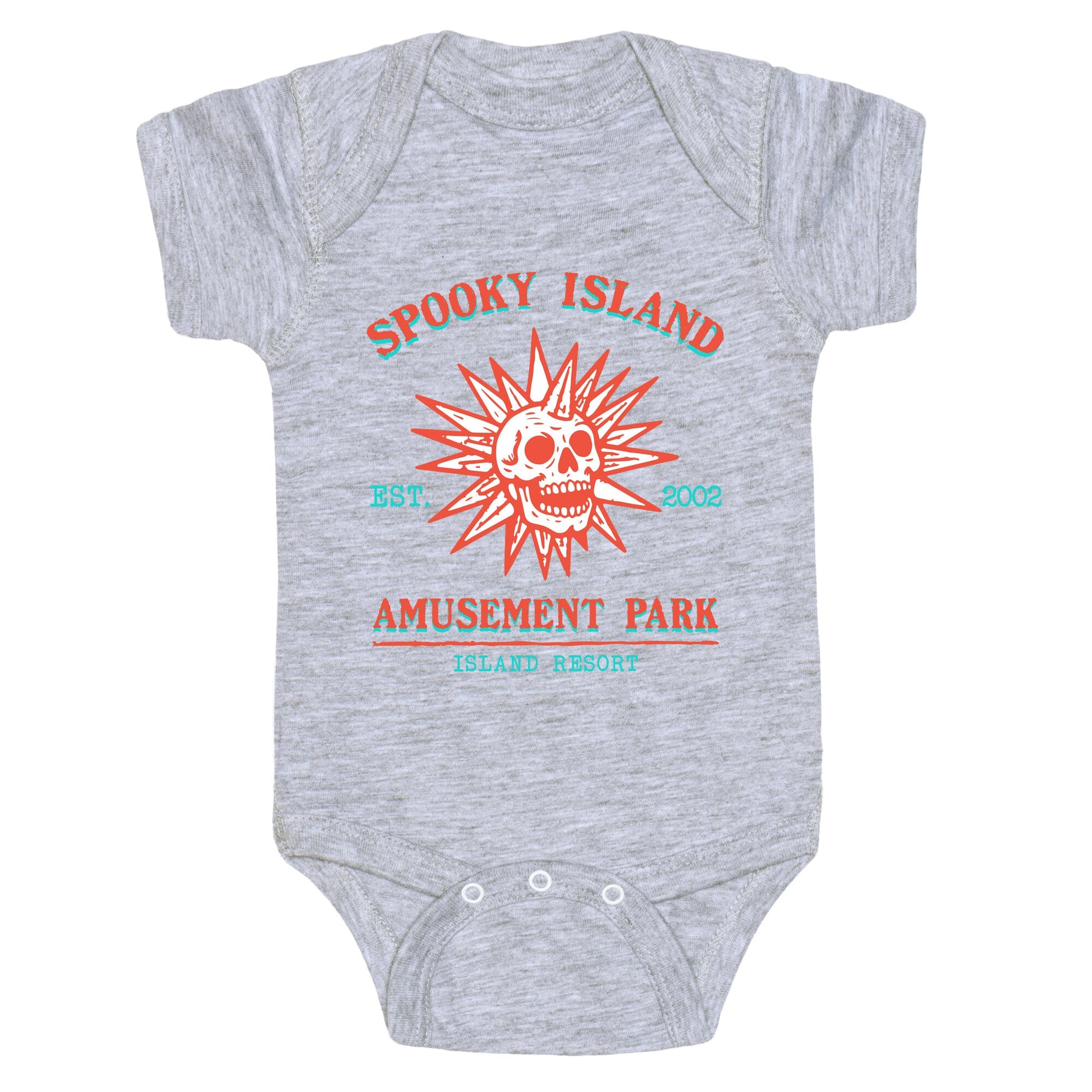 Spooky Island Retro Baby One-Piece