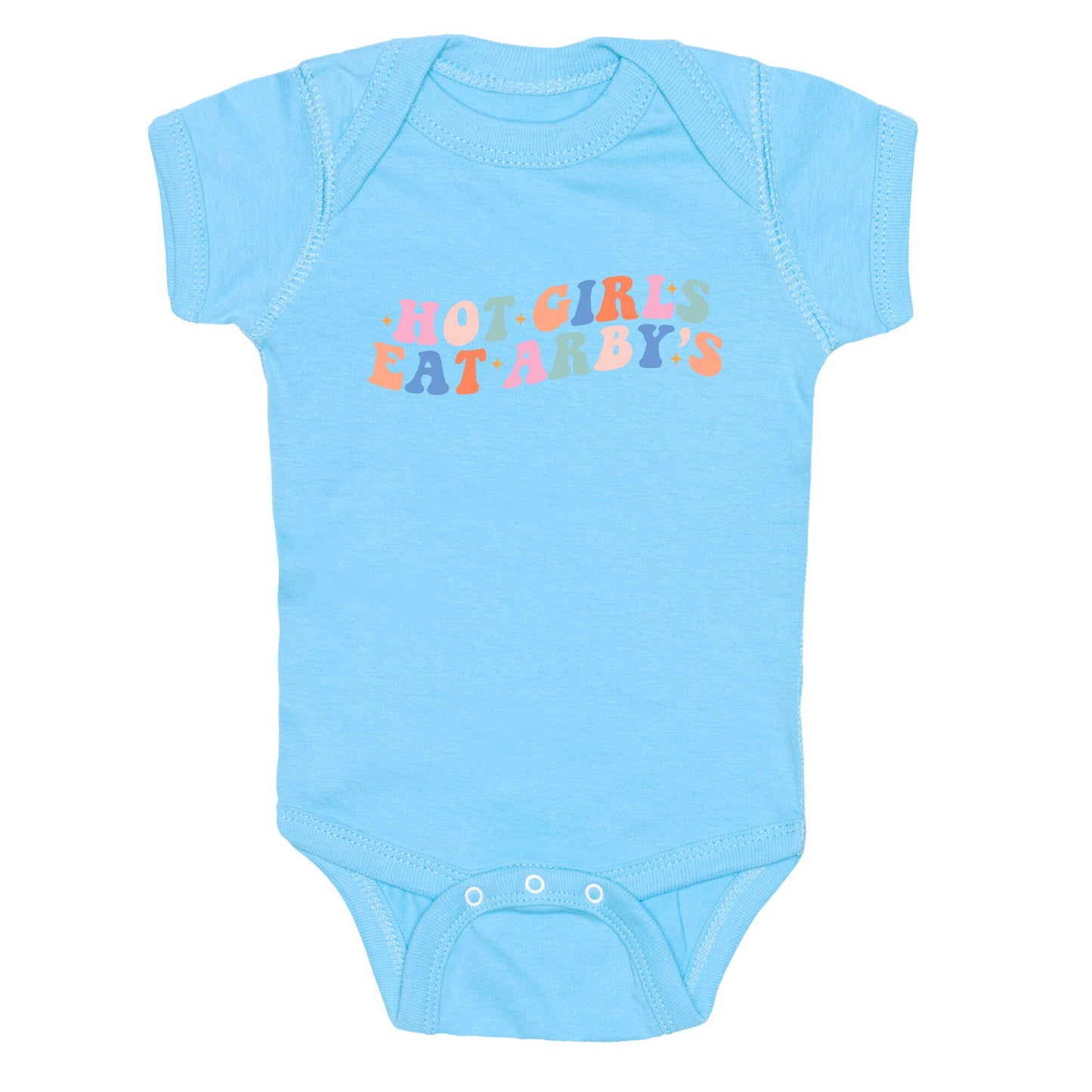 Hot Girls Eat Arbys Retro Baby One-Piece