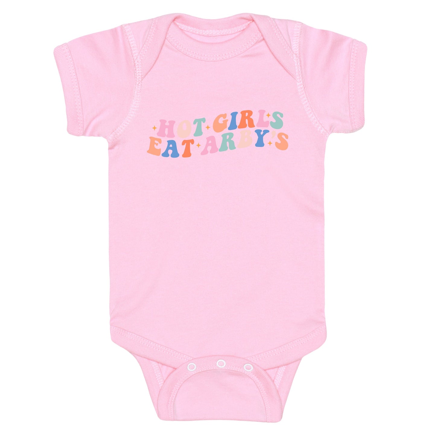 Hot Girls Eat Arbys Retro Baby One-Piece