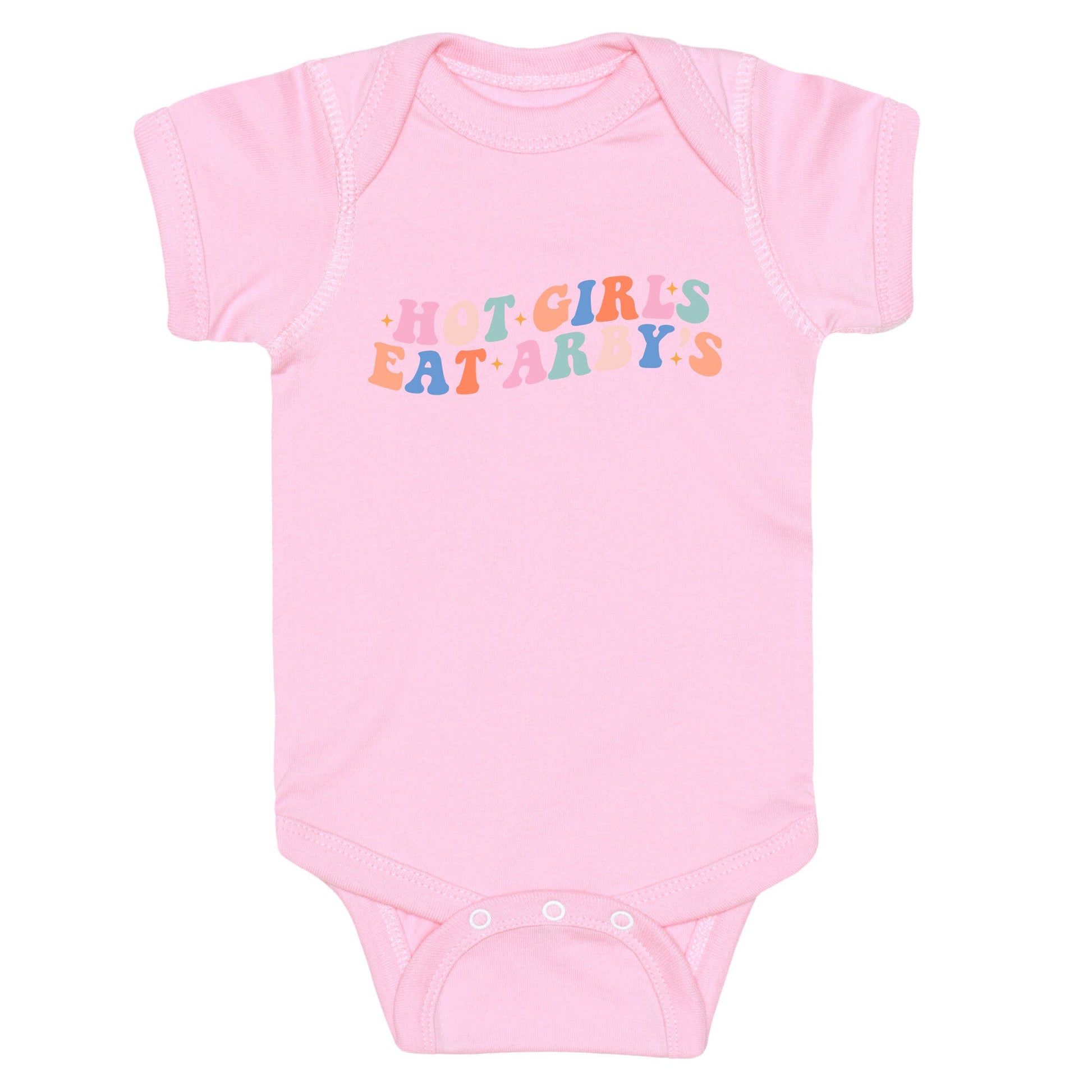Hot Girls Eat Arbys Retro Baby One-Piece
