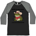Hold on Partner, Im Overstimulated Baseball Tee