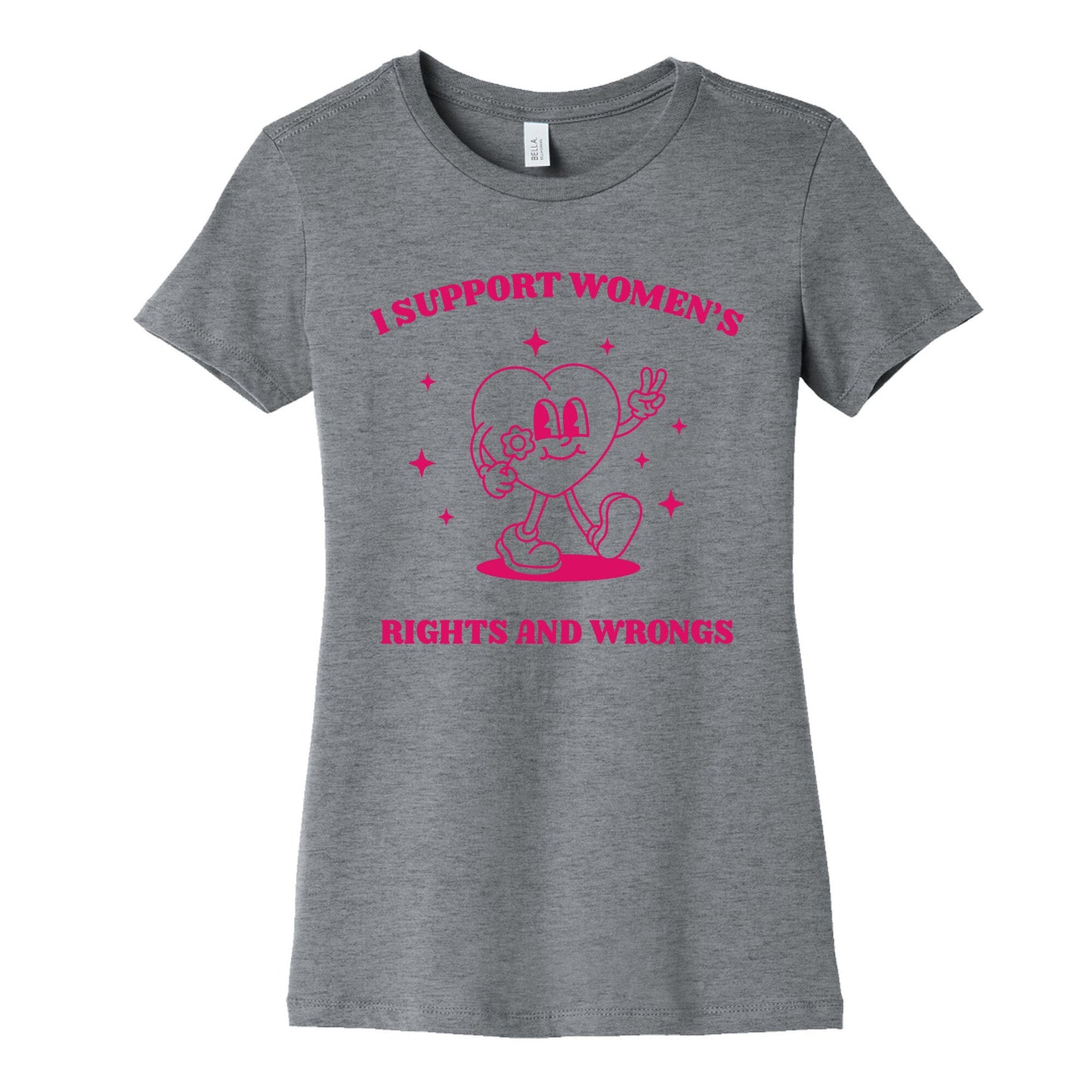 I Support Womens Rights And Wrongs Womens Cotton Tee